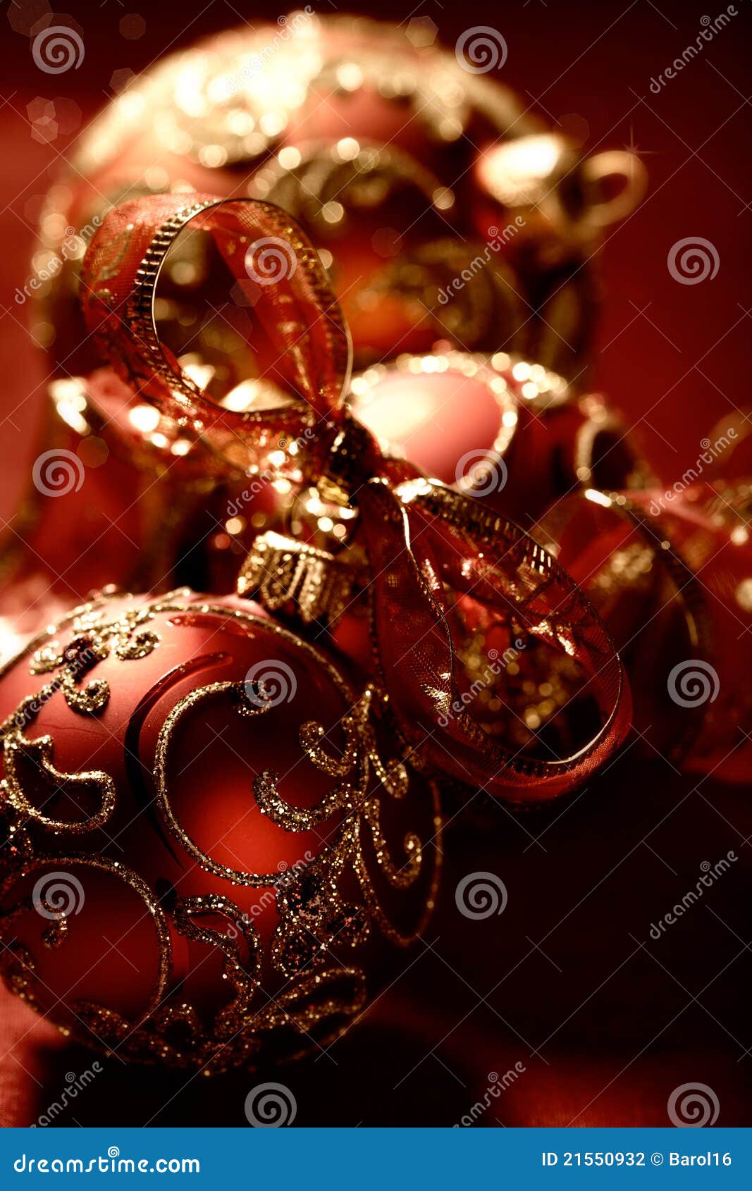 elegant red christmas ornaments