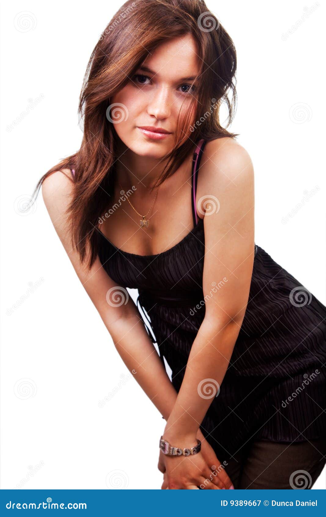 Elegant Sensual Woman Isolated on White Stock Image - Image of lady ...
