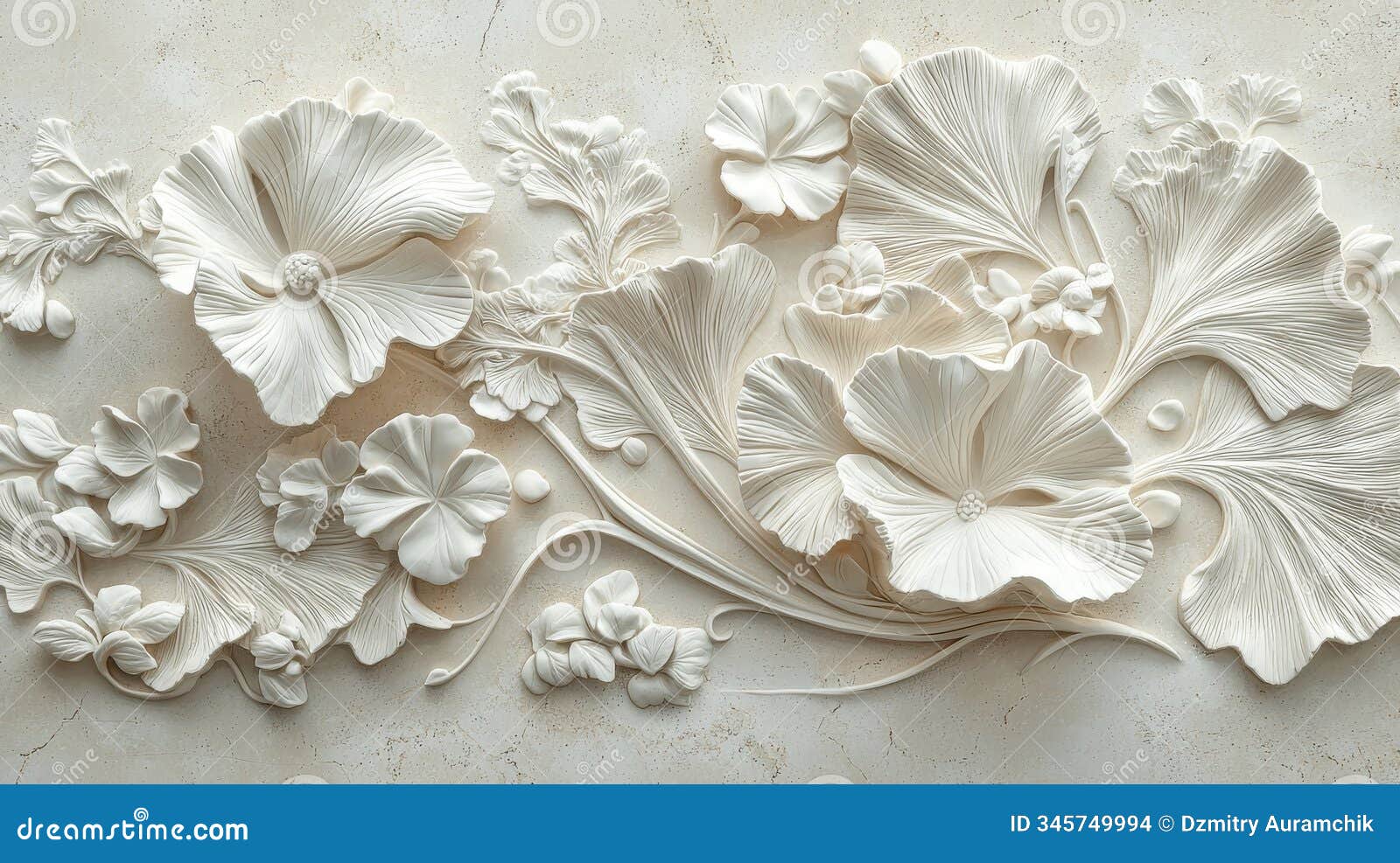 an elegant and serene composition is created by a scattering of white petals on a textured surface