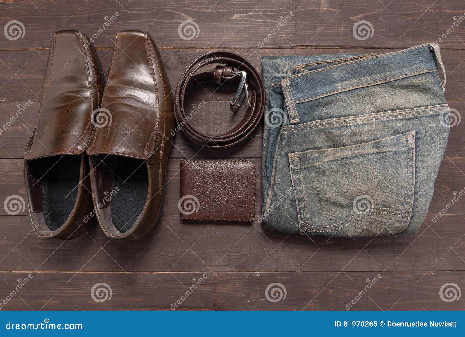 Elegant Set: Brown Wallet, Brown Men`s Shoes, Brown Leather Belt Stock ...