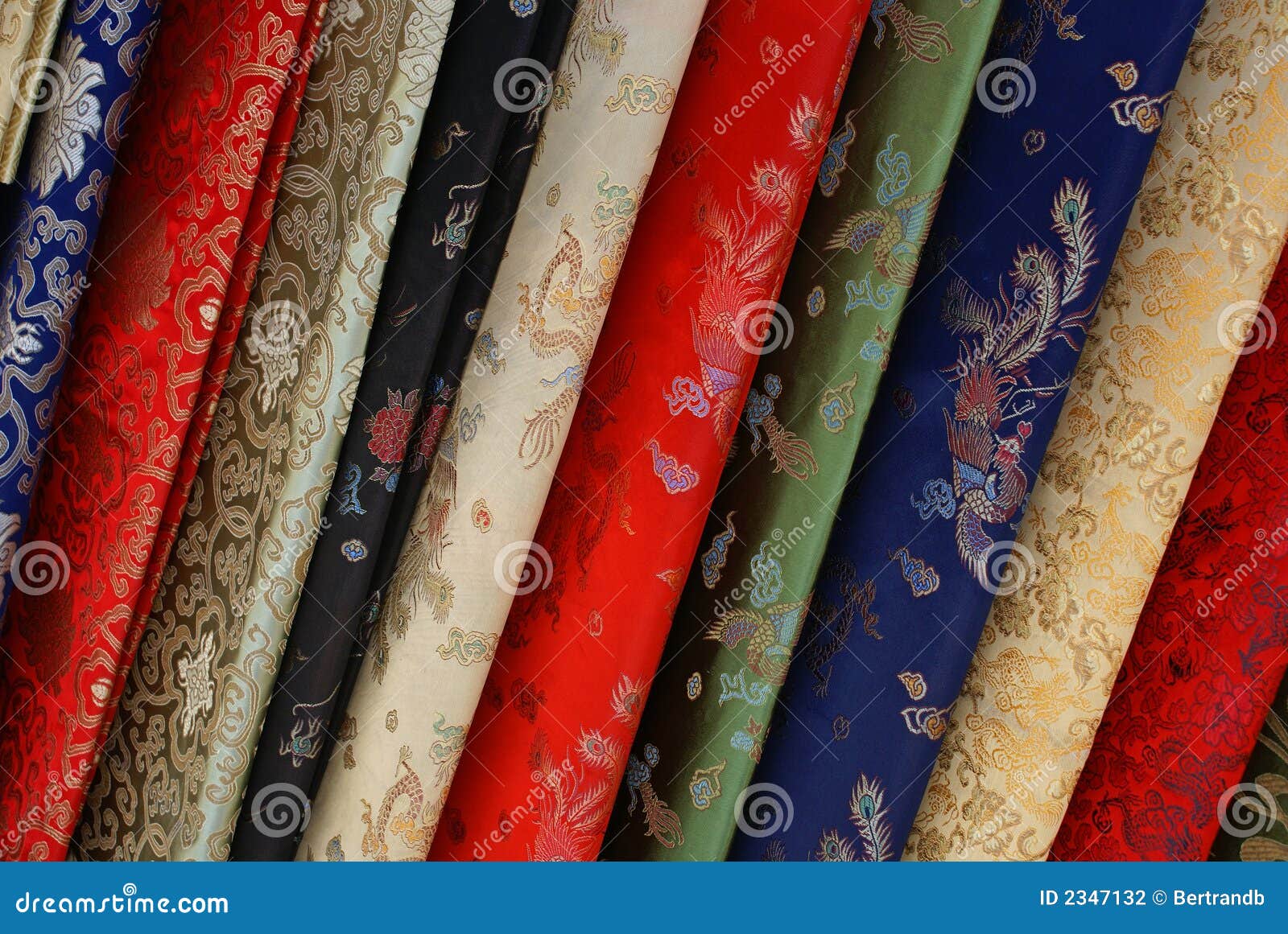Elegant silk fabric stock photo. Image of dark, fine, animals 2347132