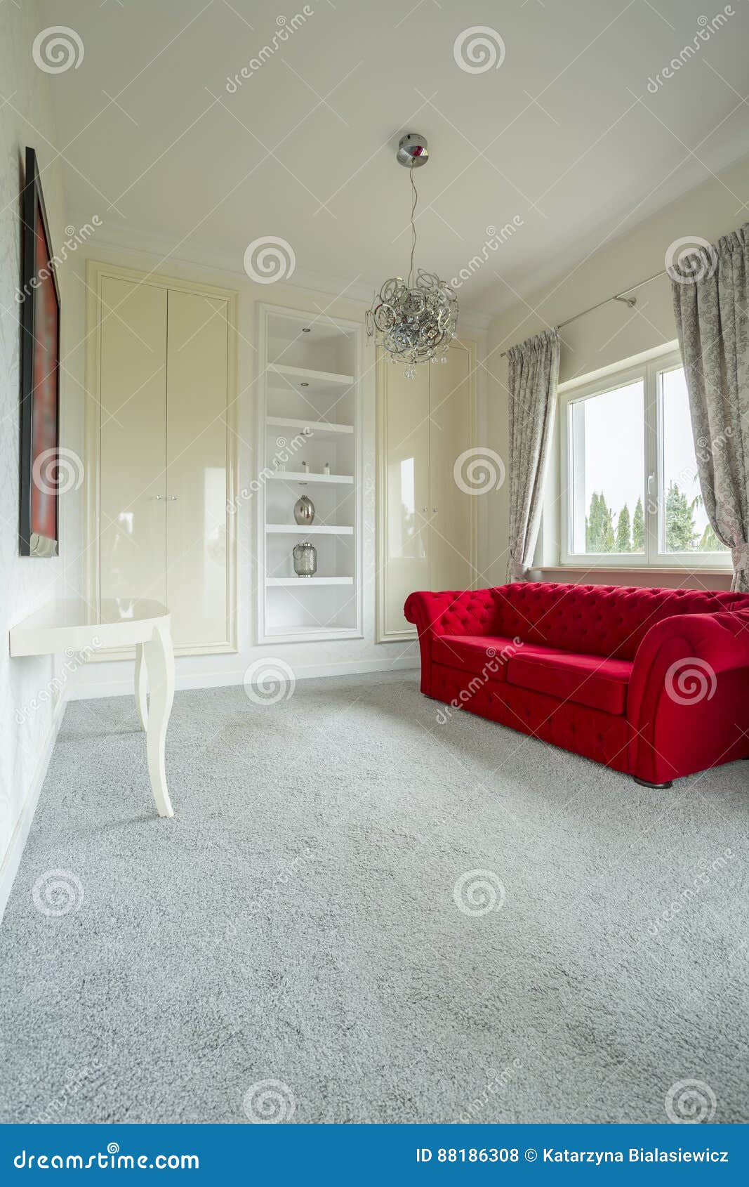 Elegant Spacious Living Room Stock Photo Image of carpet, stylish