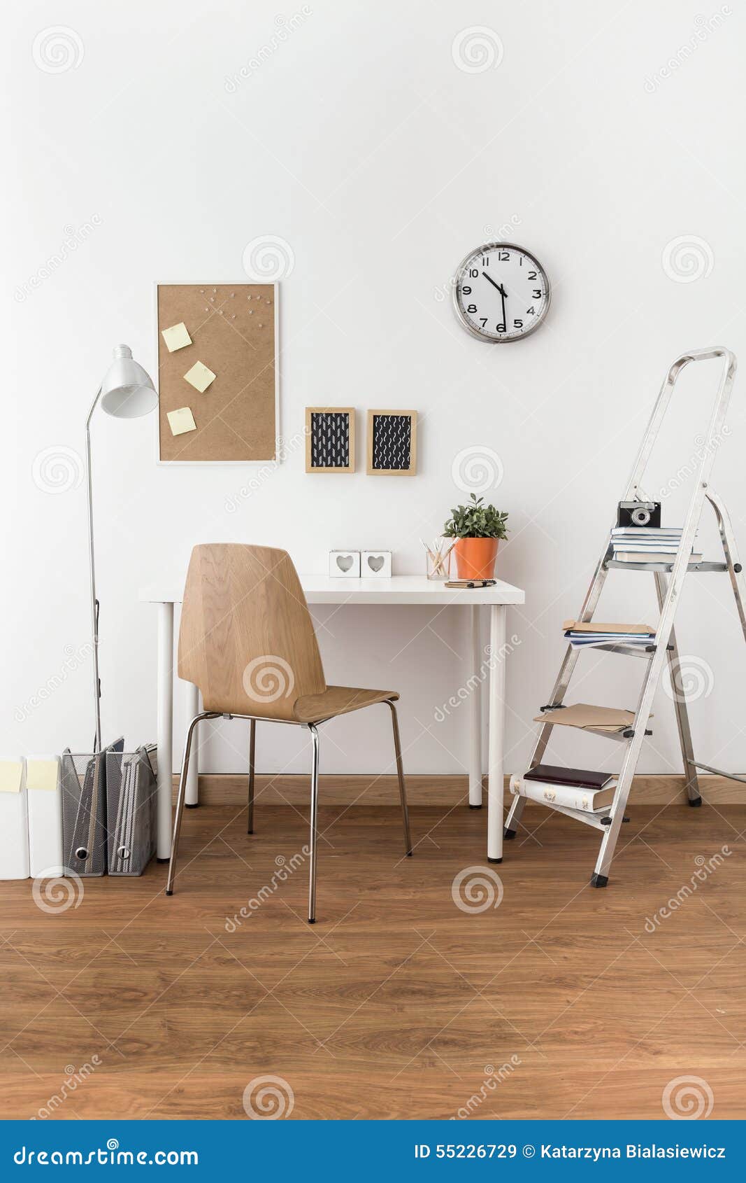 Elegant study room stock image. Image of clock, design - 55226729