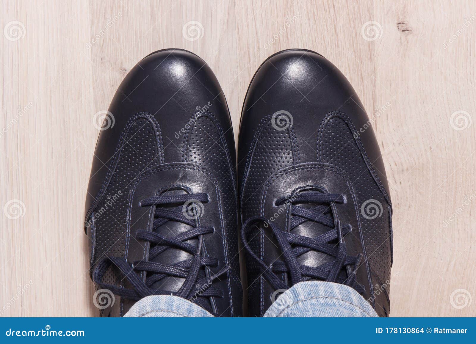 Elegant Stylish Navy Blue Shoes for Men on White Board Stock Photo ...