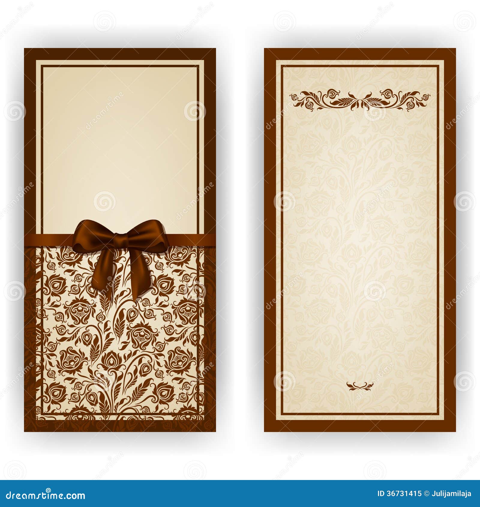 elegant template for invitation, card stock illustration
