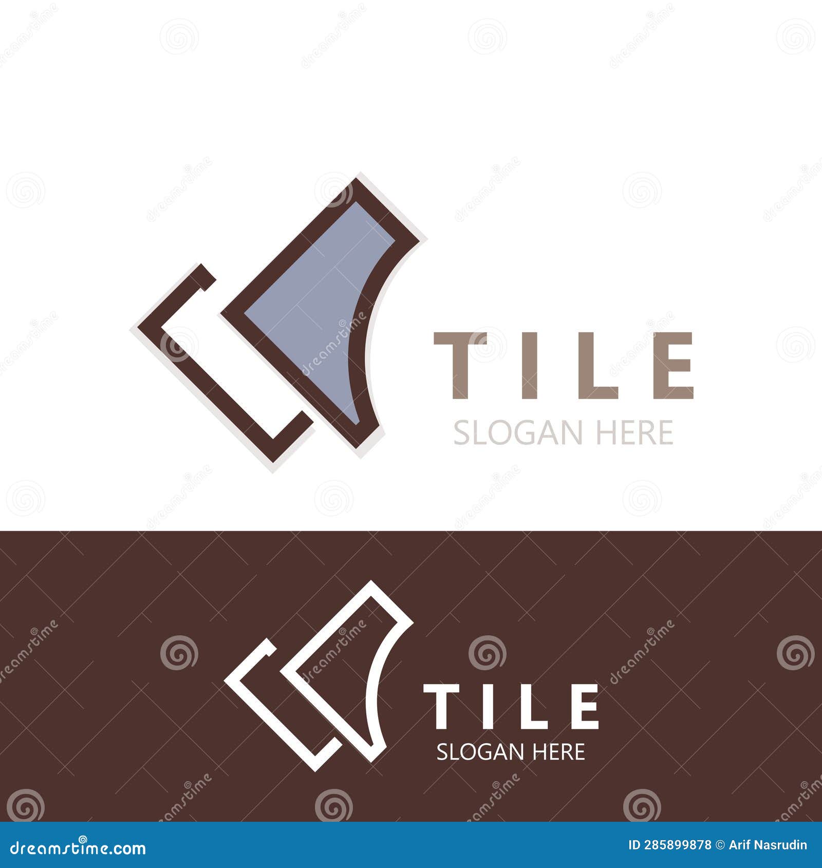 Elegant Tile Flooring Logo Design Business Template Stock Illustration