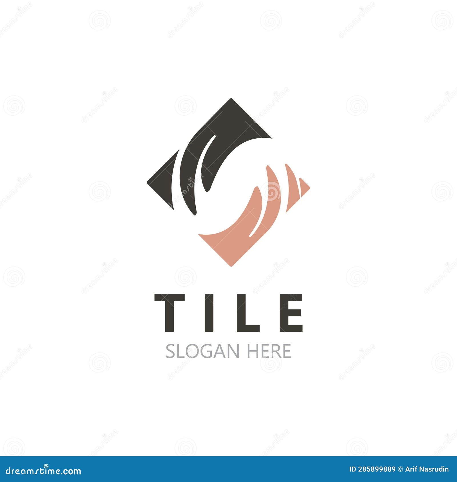 Elegant Tile Flooring Logo Design Business Template Stock Illustration