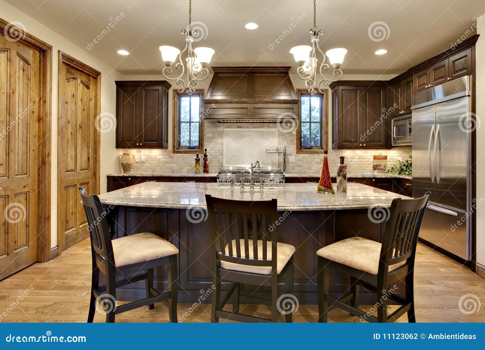 Elegant Upscale Kitchen stock photo. Image of inside 11123062