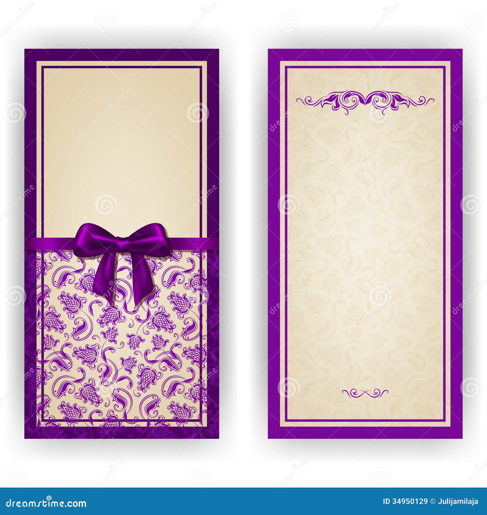 Elegant Vector Template for Luxury Invitation, Stock Vector - Illustration  of border, greeting: 34950129