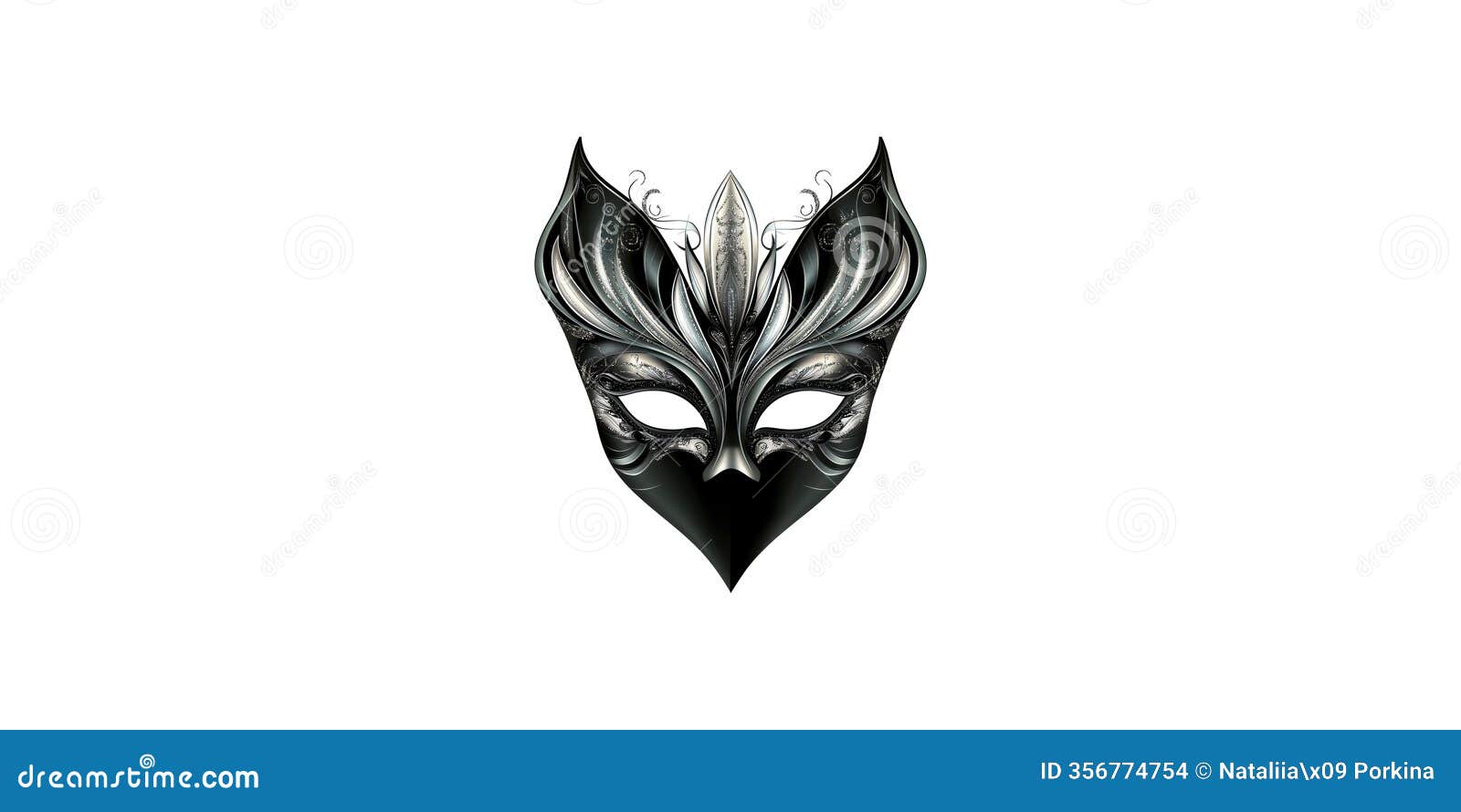 elegant venetian masquerade mask with intricate   on transparent background