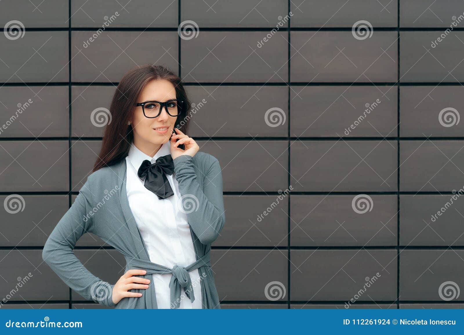 Smart Casual Business Woman Wearing Glasses Stock Photo - Image of  fashionable, businesswoman: 112261924