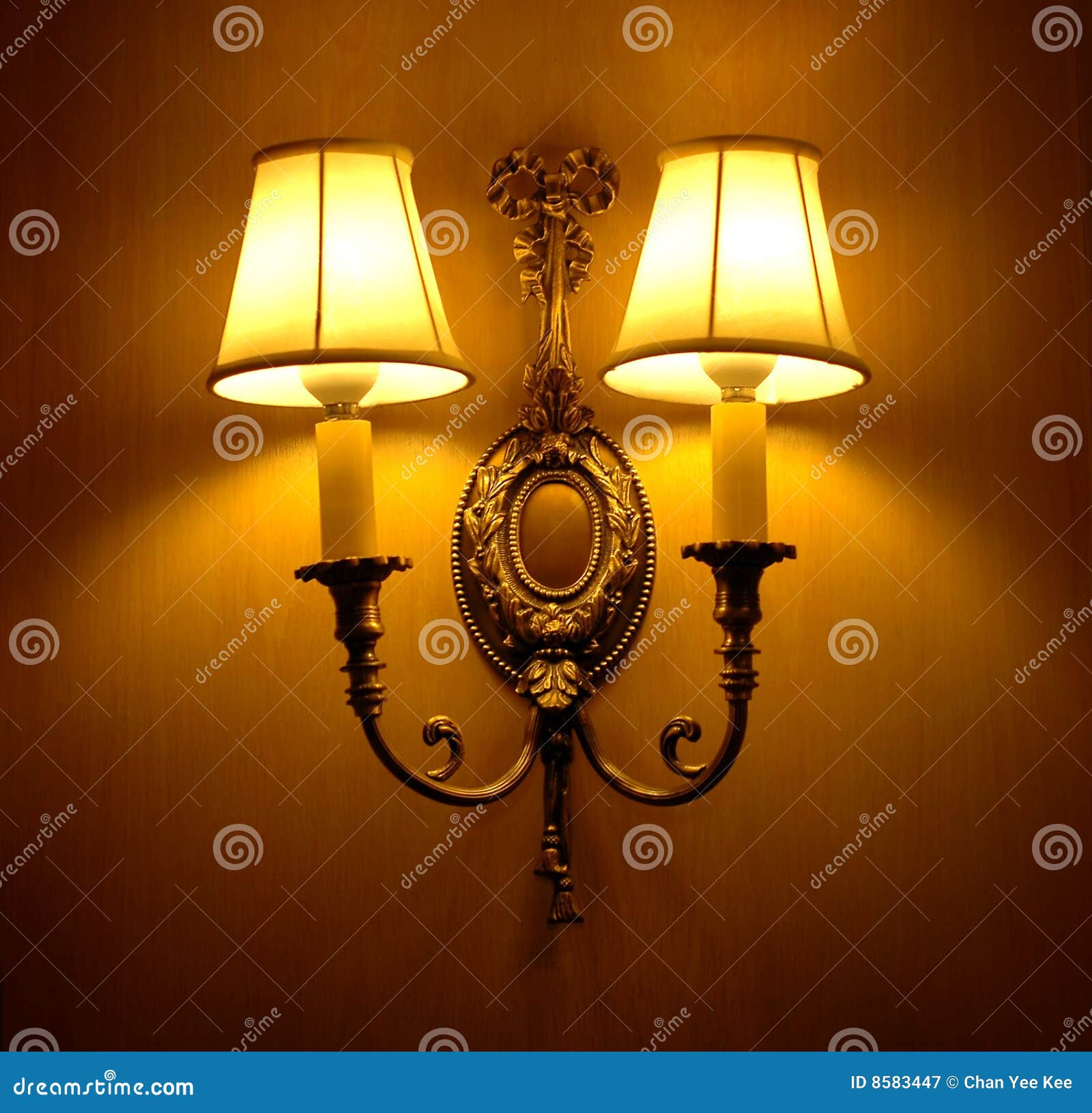 Elegant wall lamp stock image. Image of antique, house 8583447