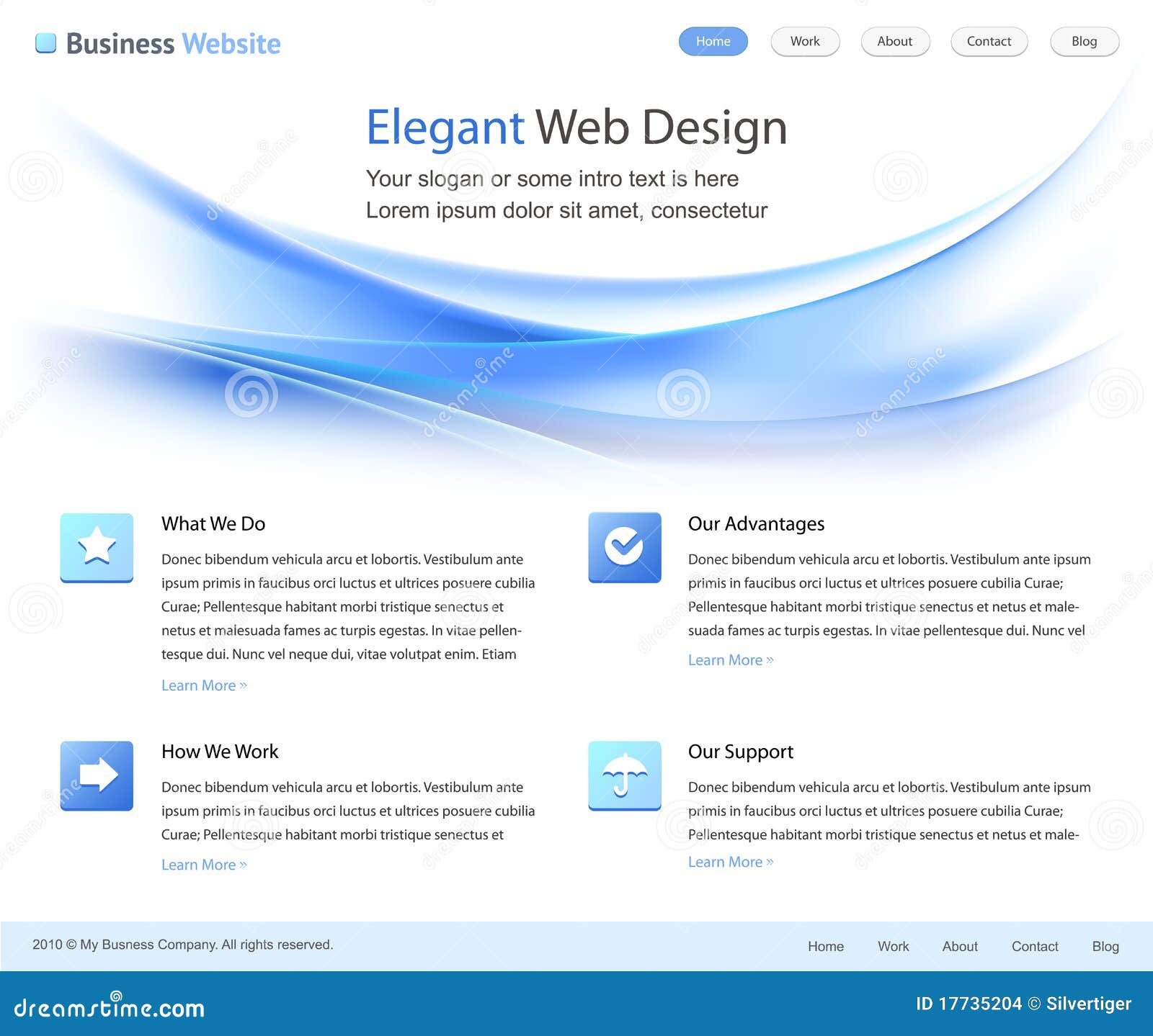 elegant web site  template