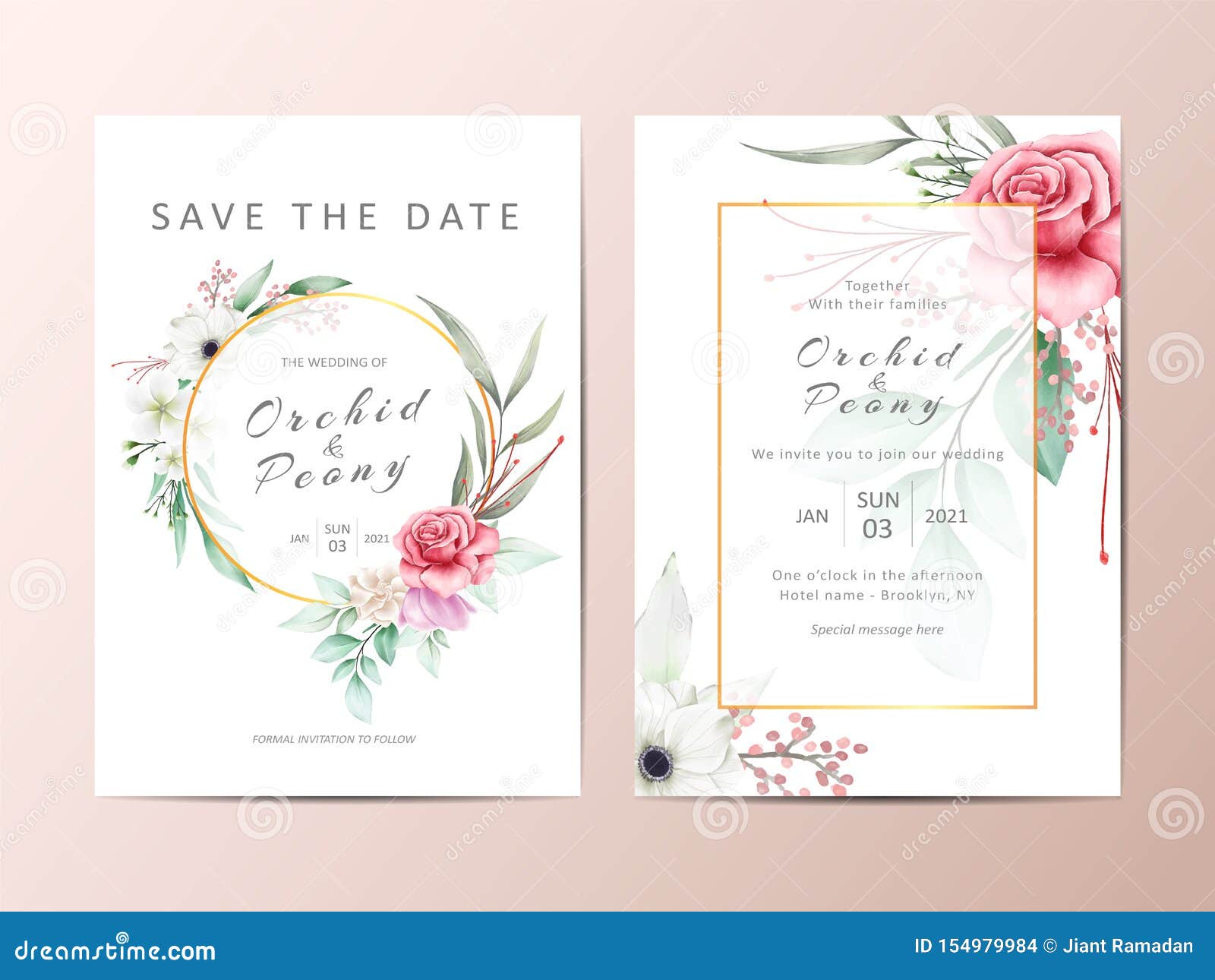 Elegant Wedding Invitation Template Cards with Watercolor Flowers Intended For Sample Wedding Invitation Cards Templates Elegant Wedding Invitation Template Cards with Watercolor Flowers Intended For Sample Wedding Invitation Cards Templates