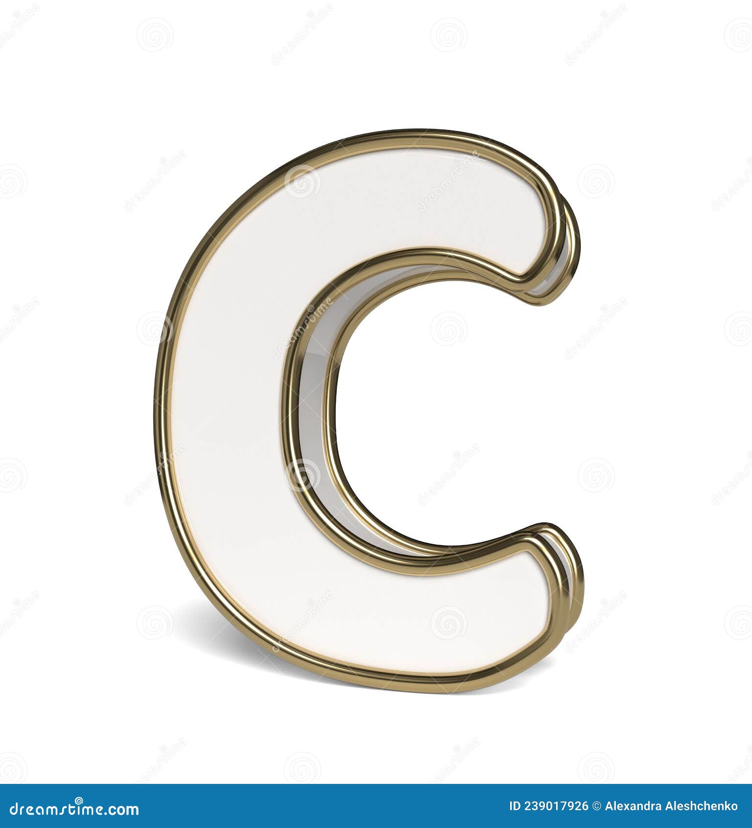 Elegant White Alphabet. Letter C Stock Illustration - Illustration of ...