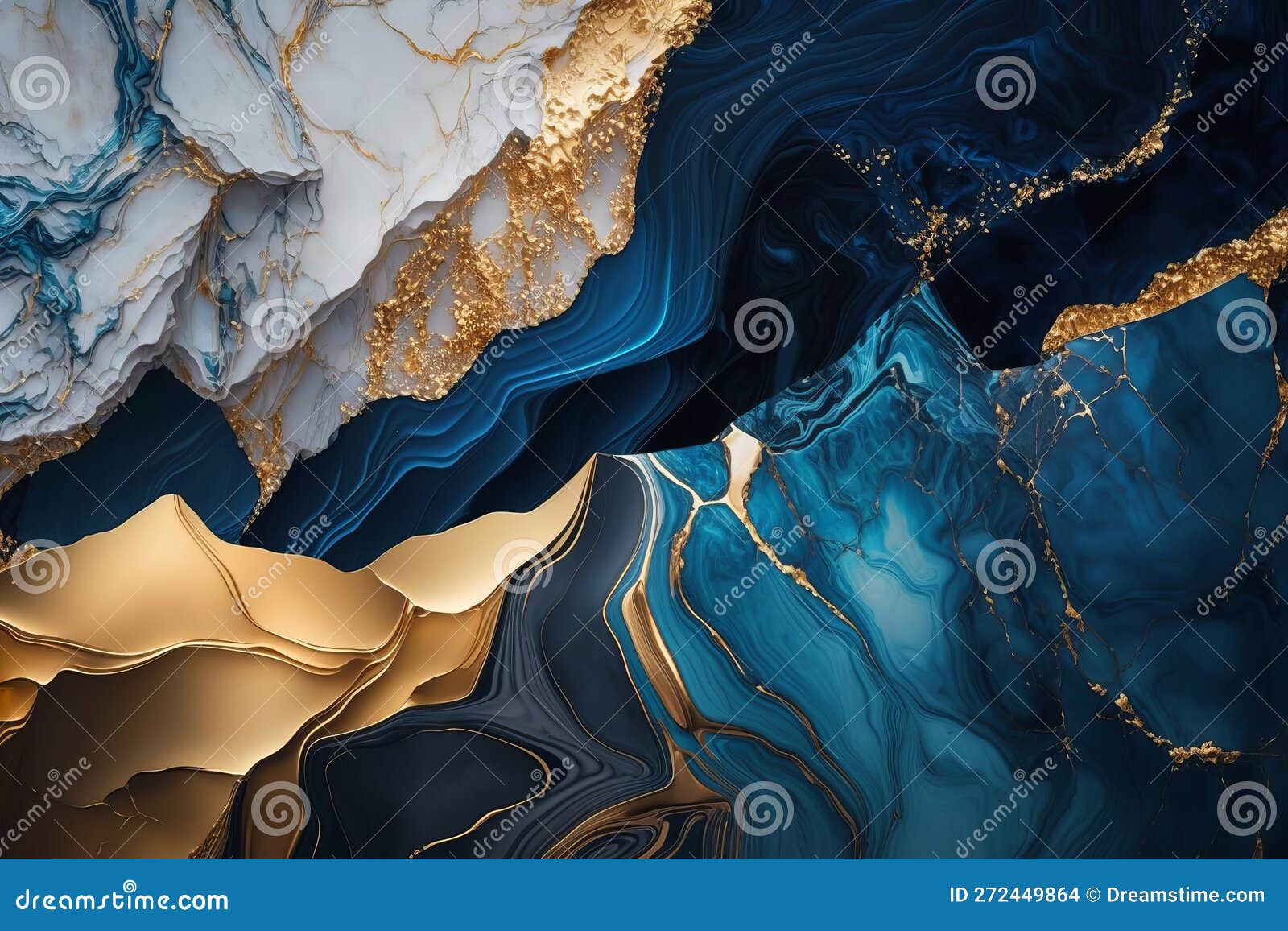Elegant White and Blue Marble Stock Illustration Illustration of