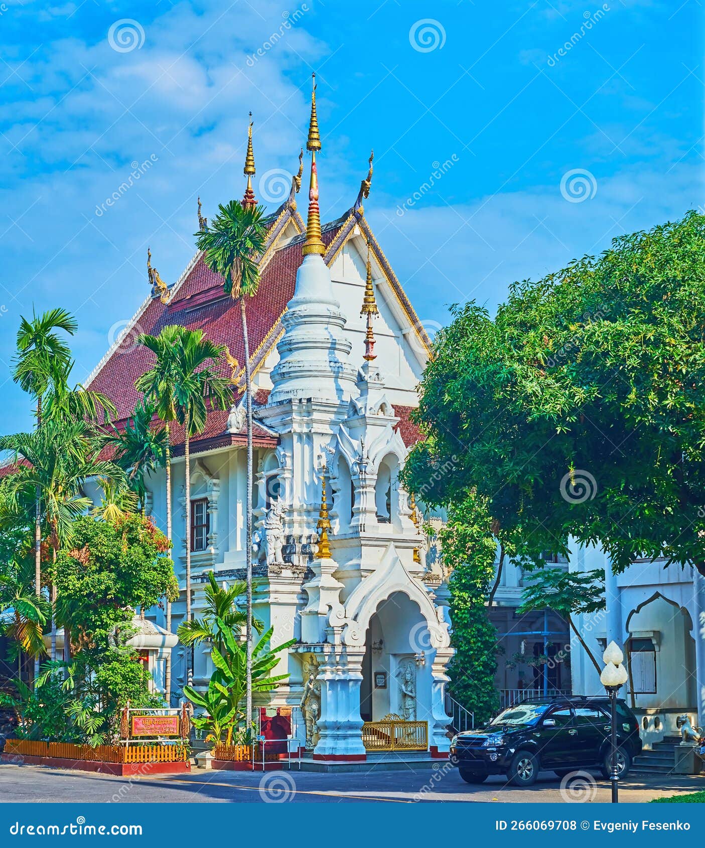 monastic buildings of wat saen muang ma, chiang mai, thailand
