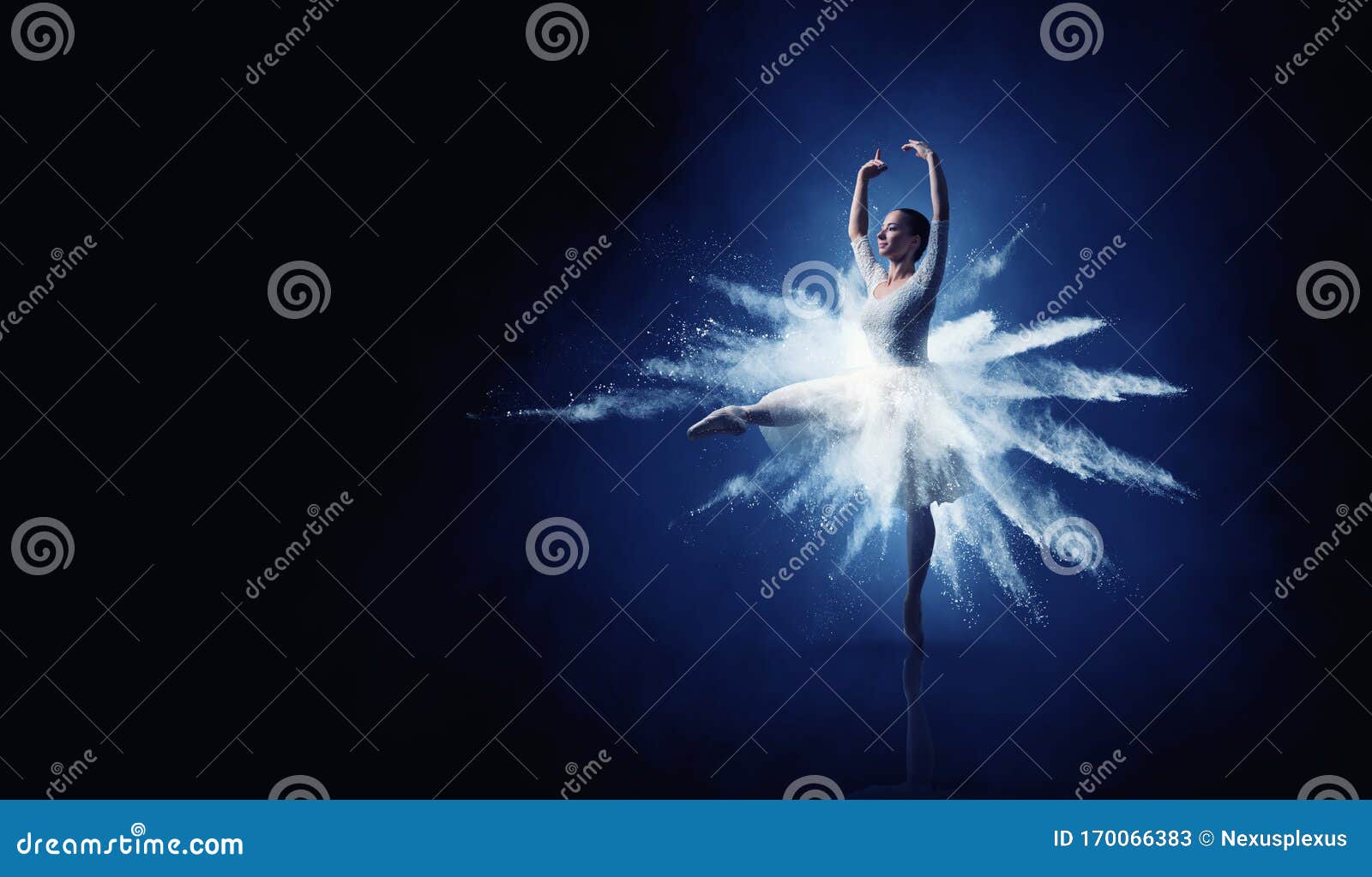 Ballet Dancer in Jump . Mixed Media Stock Image - Image of action, girl ...