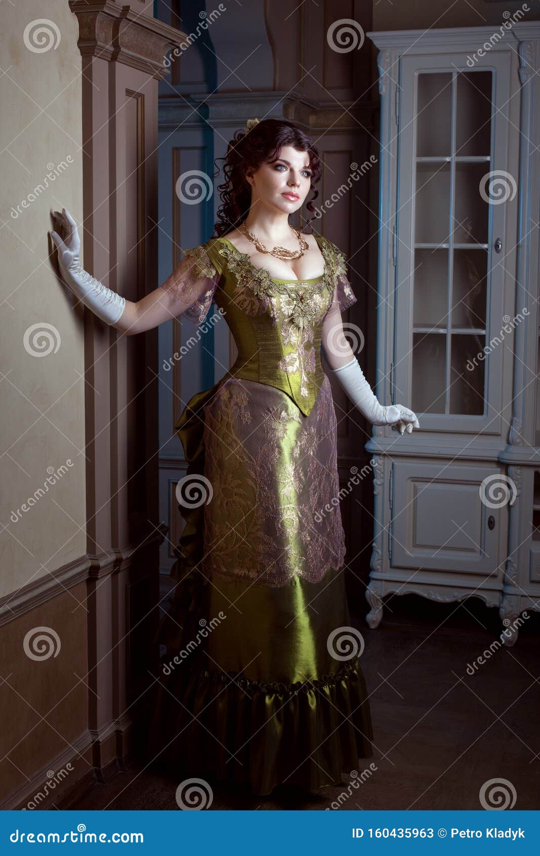 Elegant Woman in a Magnificent Dress Stock Image - Image of carnival ...