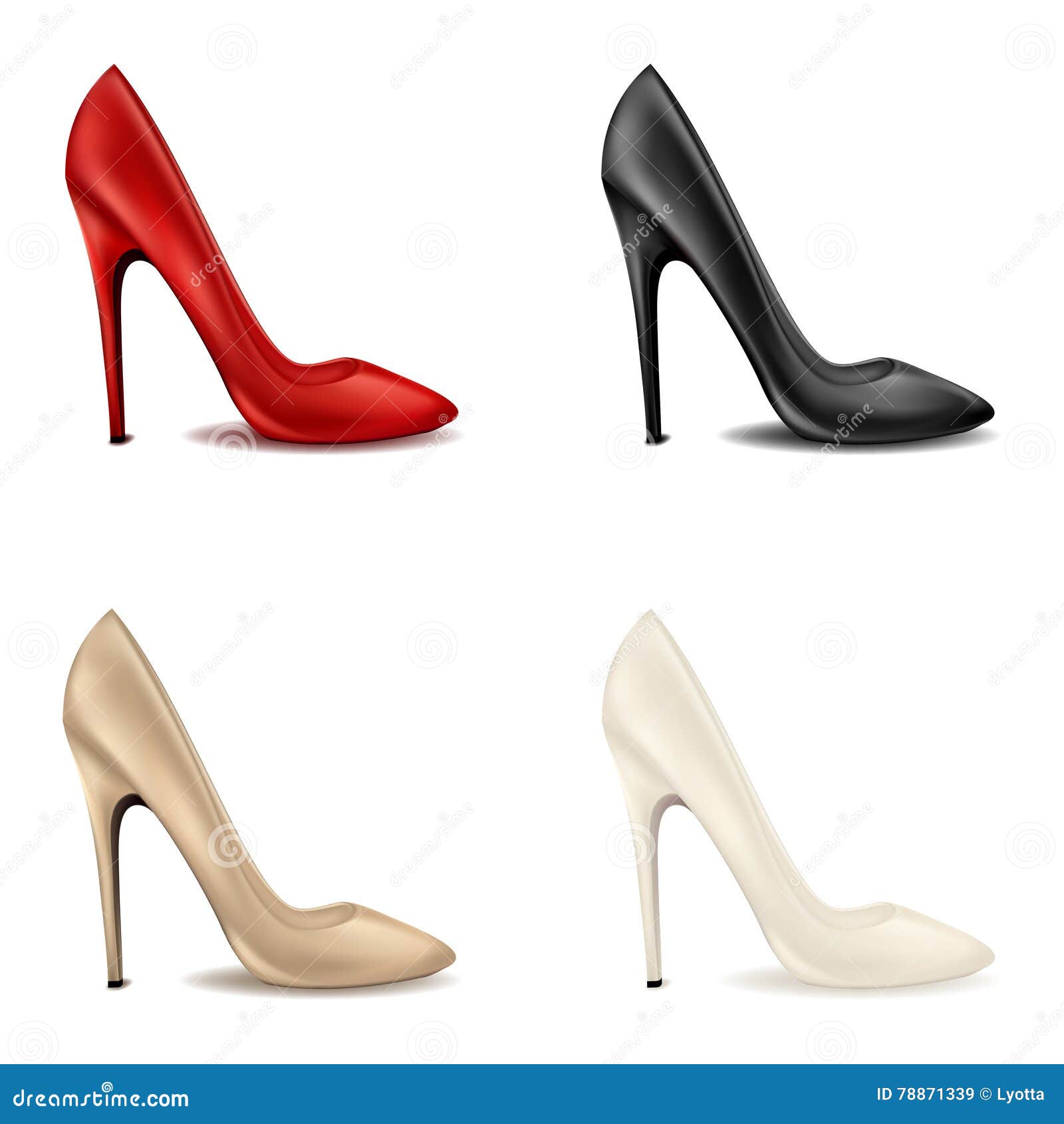 A Bright Red High Heel Womans Shoe By Itself High-Res Stock Photo - Getty  Images