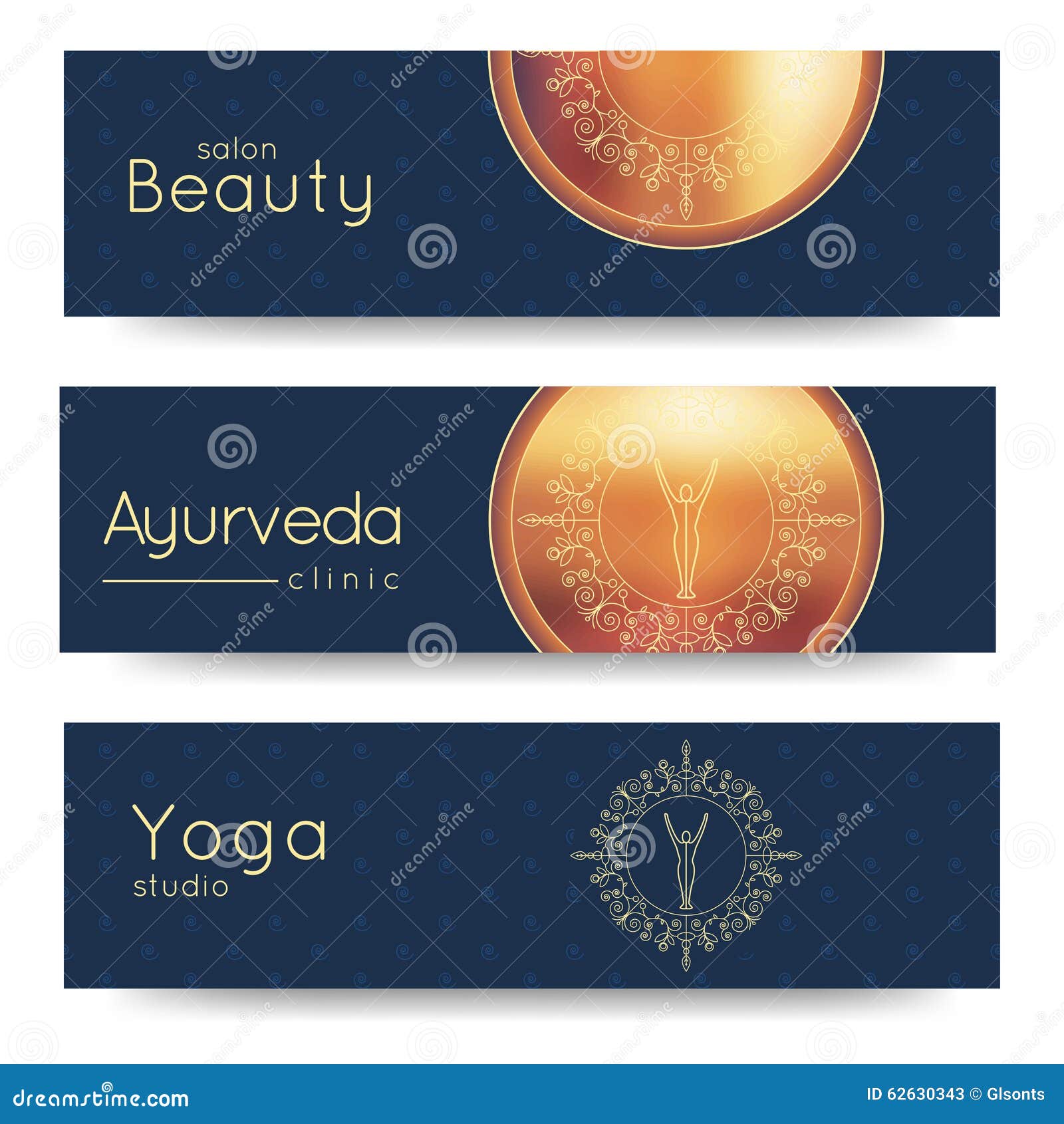 Yoga Class And Studio Template Banner Stock Illustration