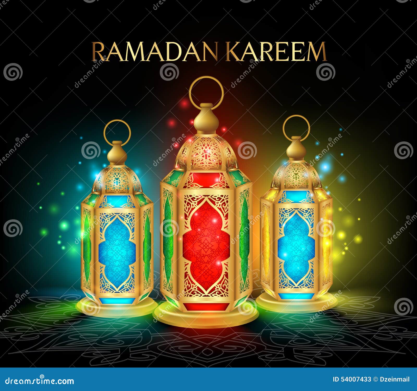 Eleganter Ramadan Kareem Lantern Oder Fanous Vektor Abbildung -  Illustration von elegant, islamisch: 54007433