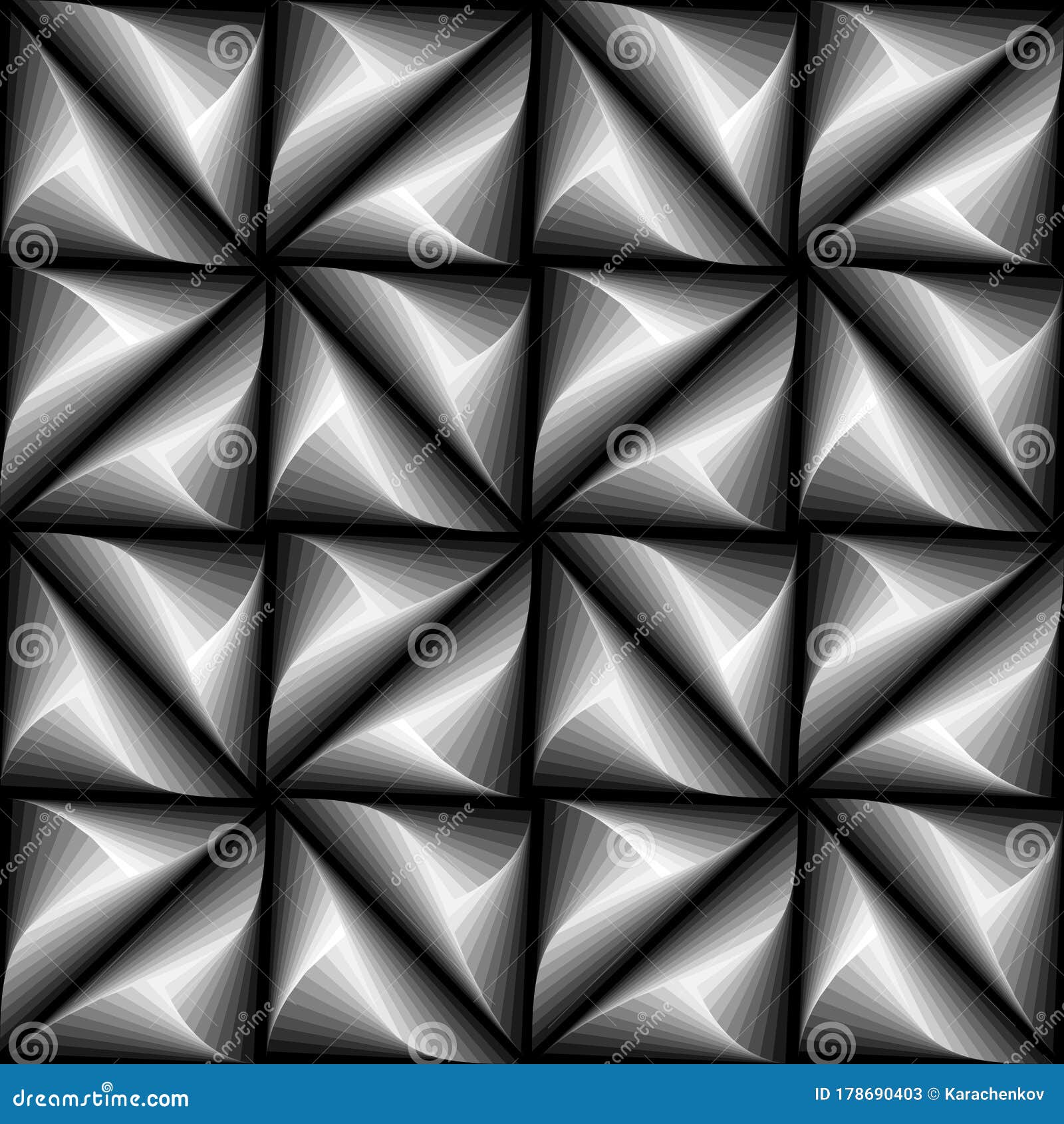 elegent monochrome 3d background seamless pattern 