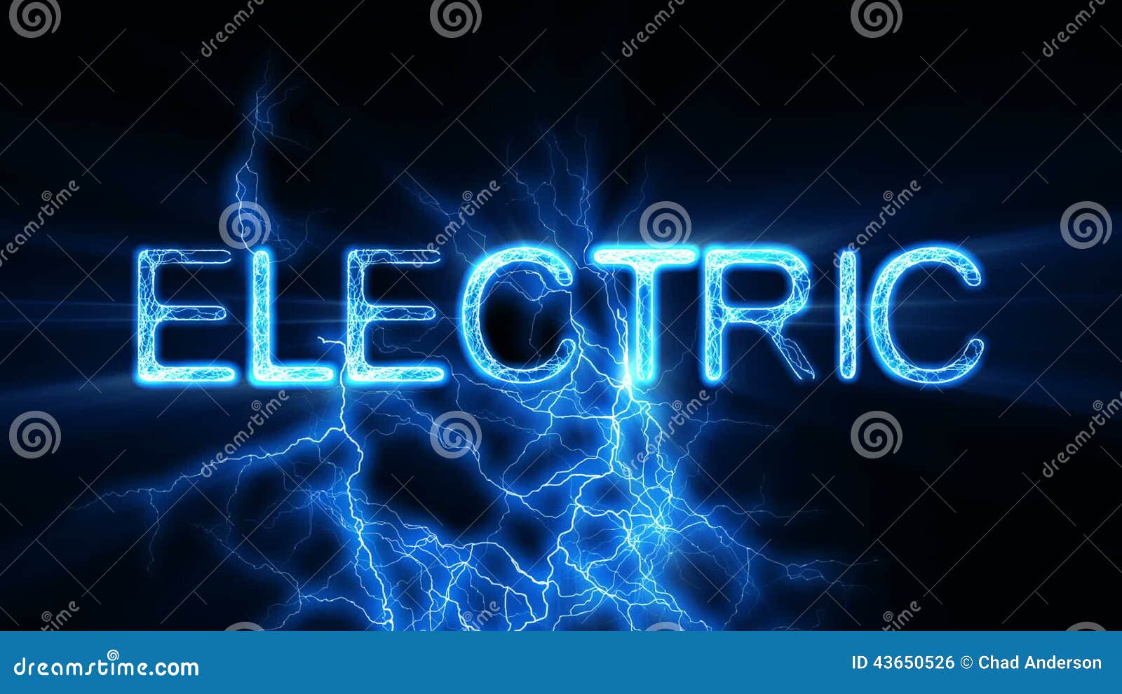 Elektrische WortTextAnimation Mit Elektrischem Blitz Stock Footage