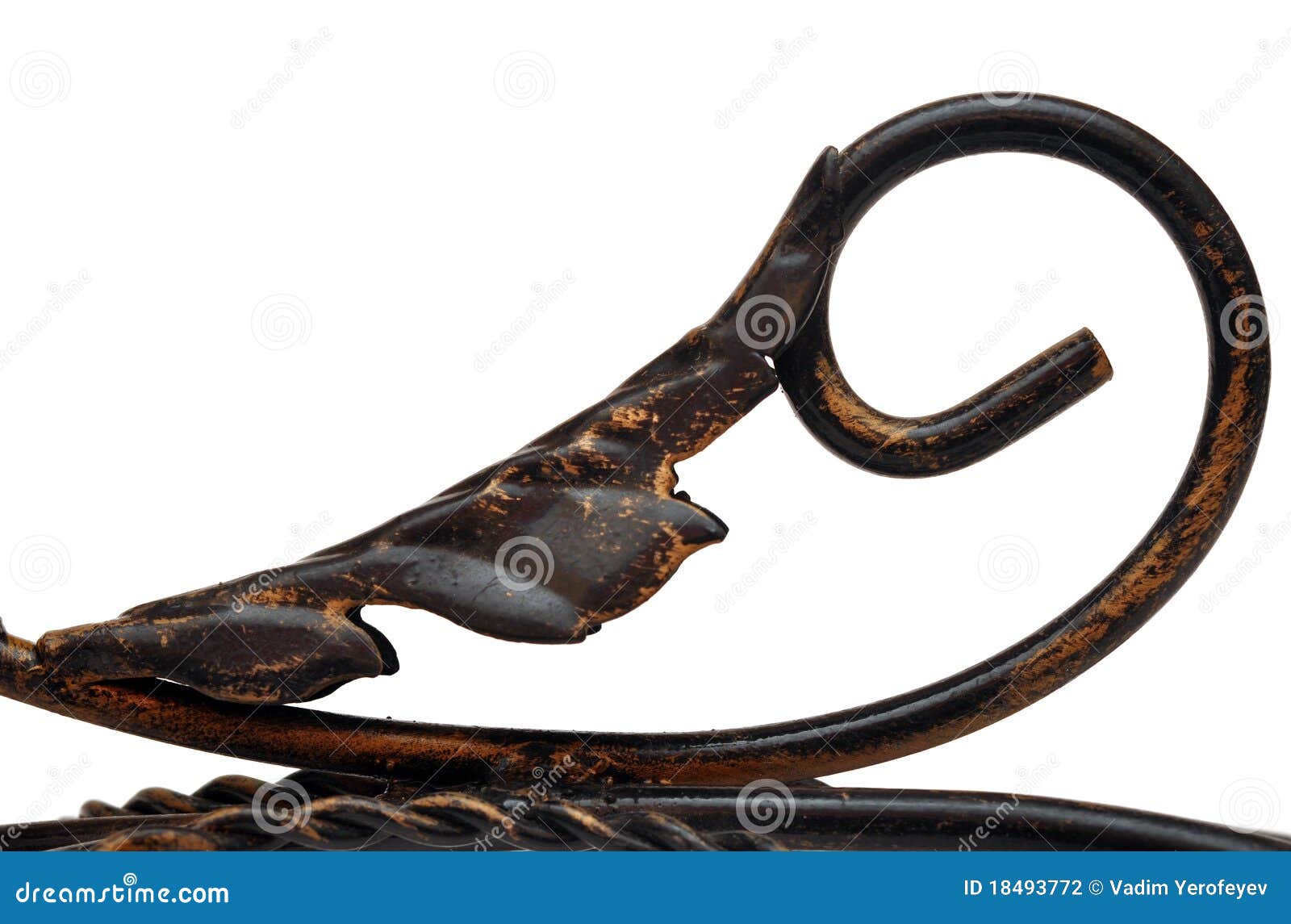 Element of Decorative Black Wrought Iron Stock Photo Image of leaf