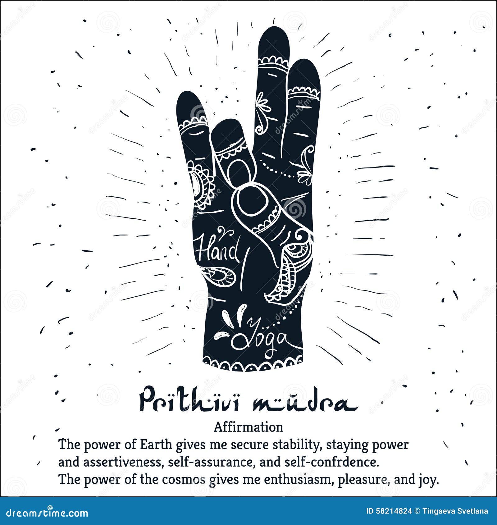 Element Yoga Apan Vayu Mudra Hands with Mehendi Patterns. Stock  Illustration - Illustration of mudra, meditation: 69830588