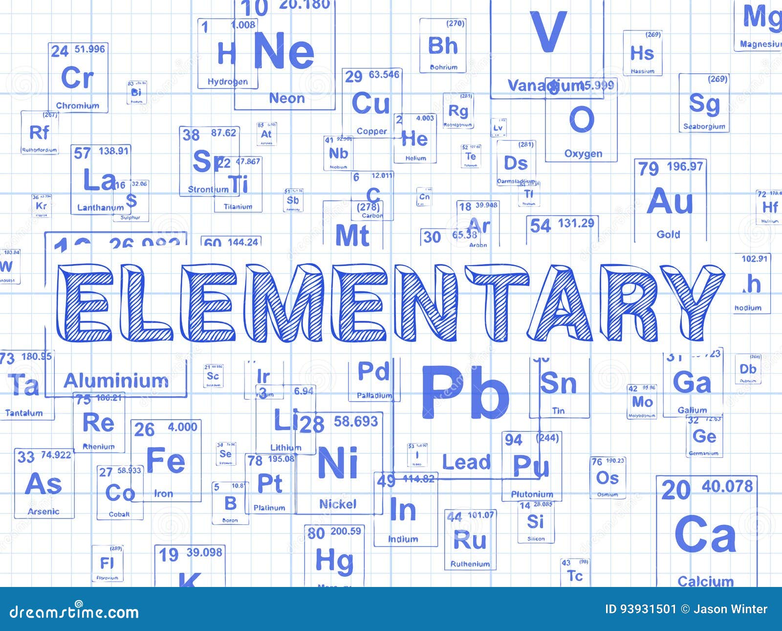 elementary element graph paper background stock vector elementary graphing paper