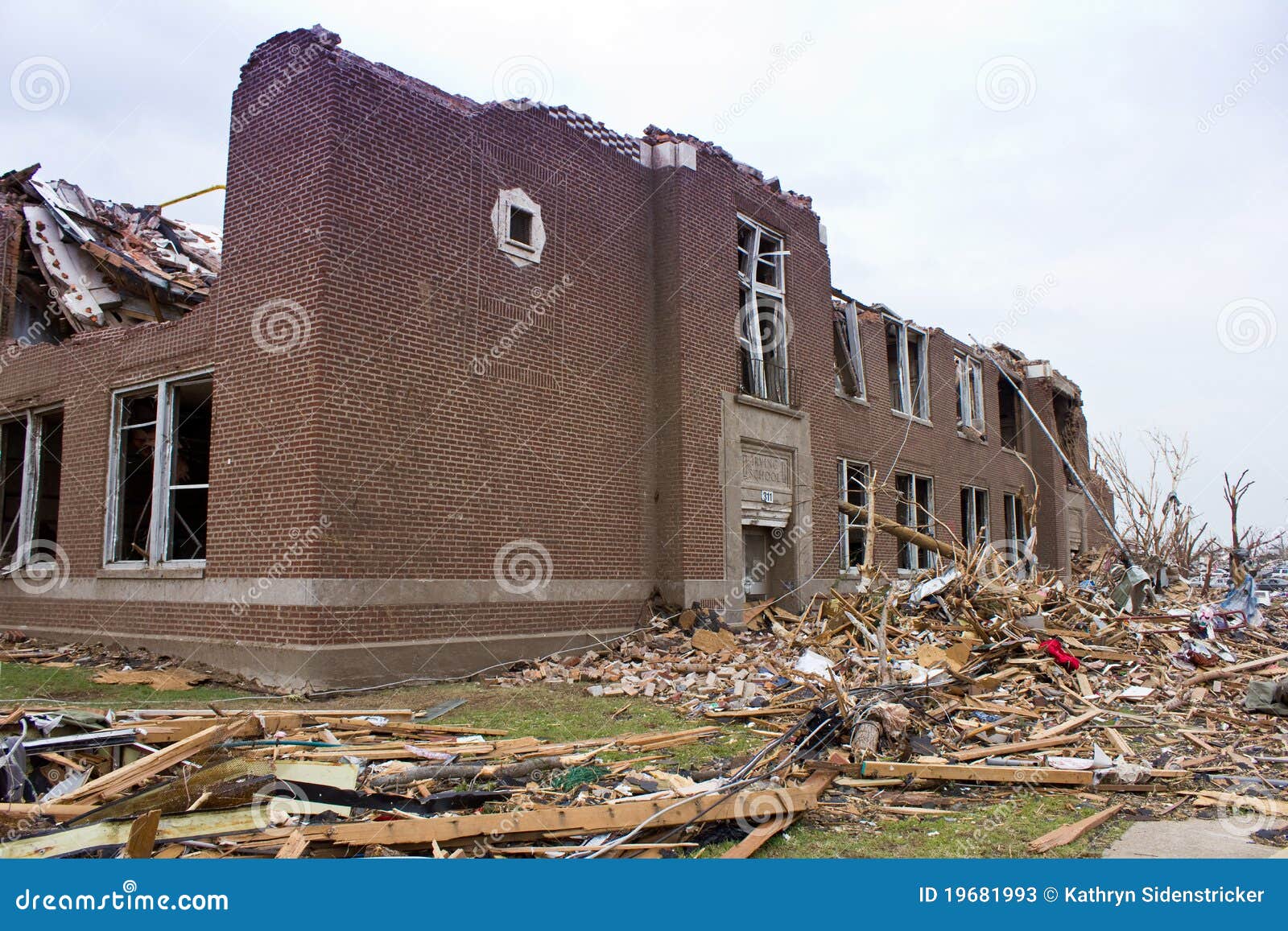 Elementary School Damaged Tornado Joplin Mo Stock Image Image of