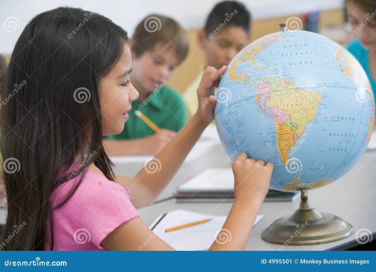 Elementary School Geography Class Stock Image Image of classroom