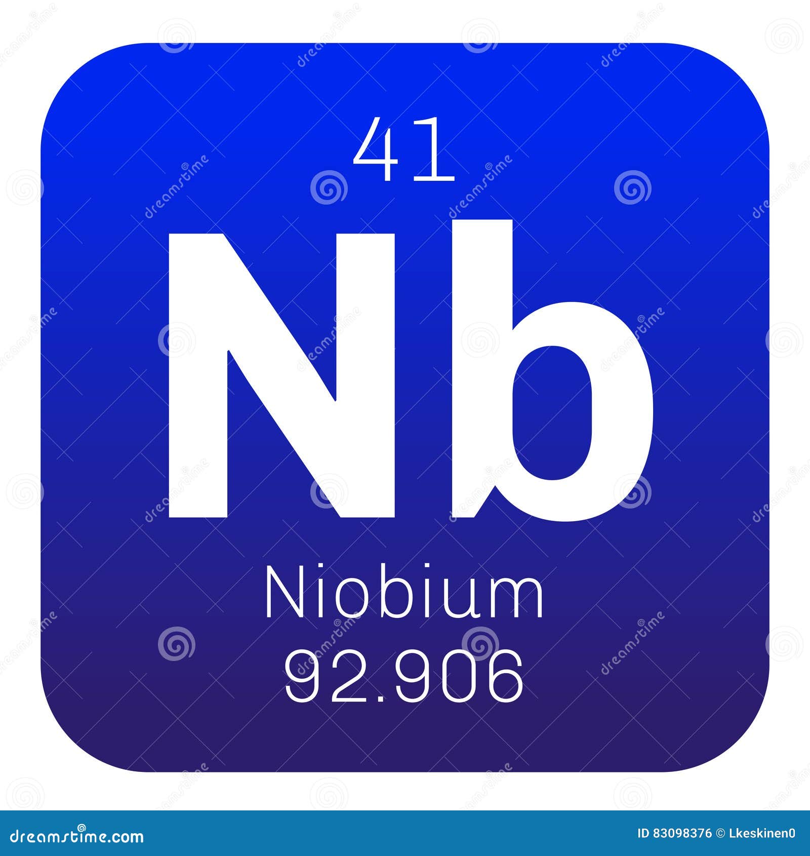 Elemento Chimico Del Niobio Illustrazione Vettoriale - Illustrazione di simbolo, mendeleev: 83098376