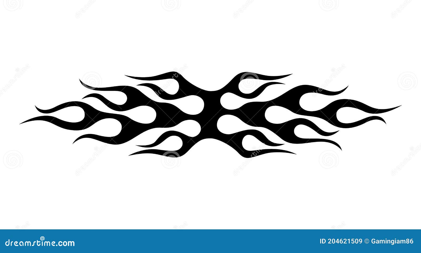 Imagem De Símbolo De Vetor De Chama Tribal Royalty Free SVG