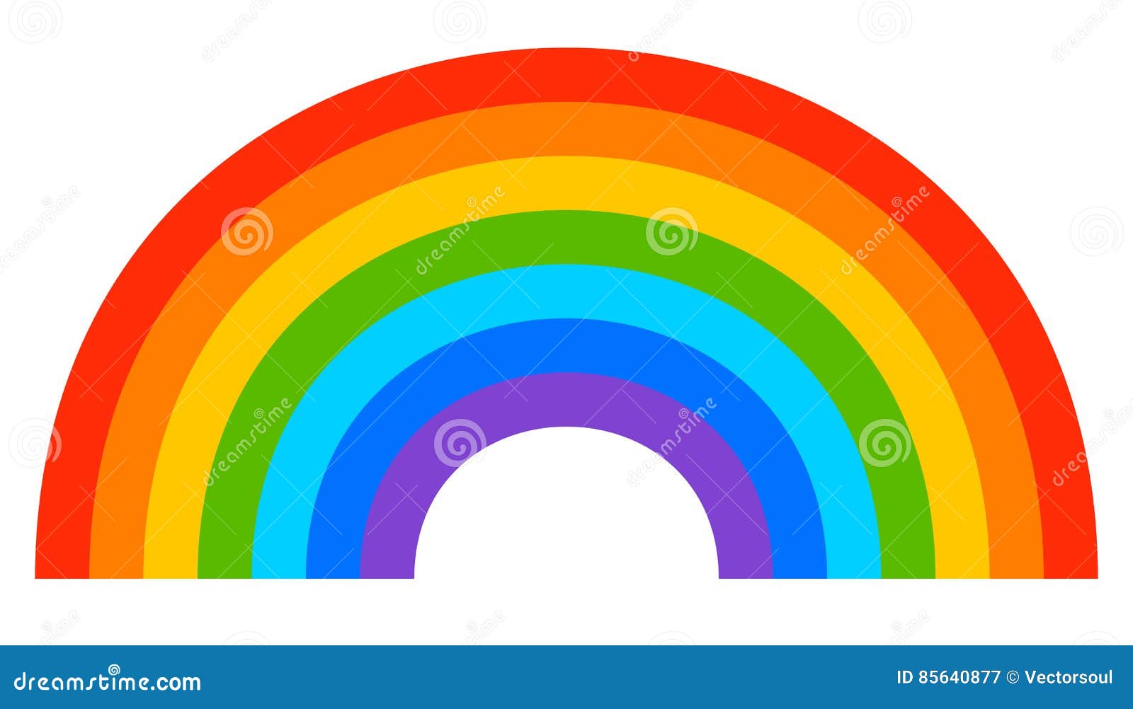 Elemento Simple Del Arco Iris De 7 Colores En Blanco Ilustración Del Vector Ilustración De