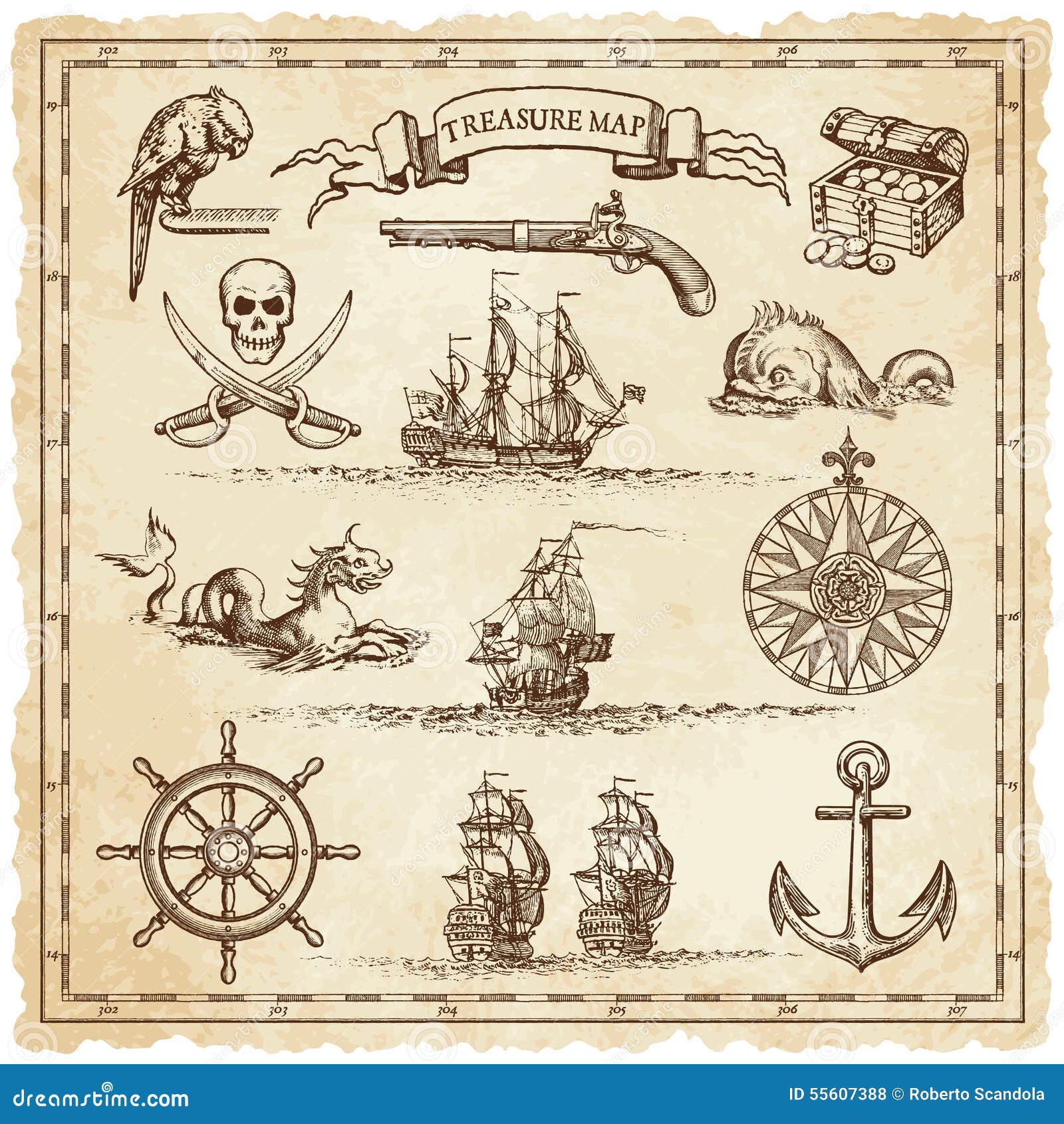 Composição De Coisas Piratas. Moedas De Ouro Para Tórax Garrafas De Mapa Do  Tesouro Com óculos De Rum Com álcool E Velas. Ilustração Stock - Ilustração  de vidro, ocultar: 187411872