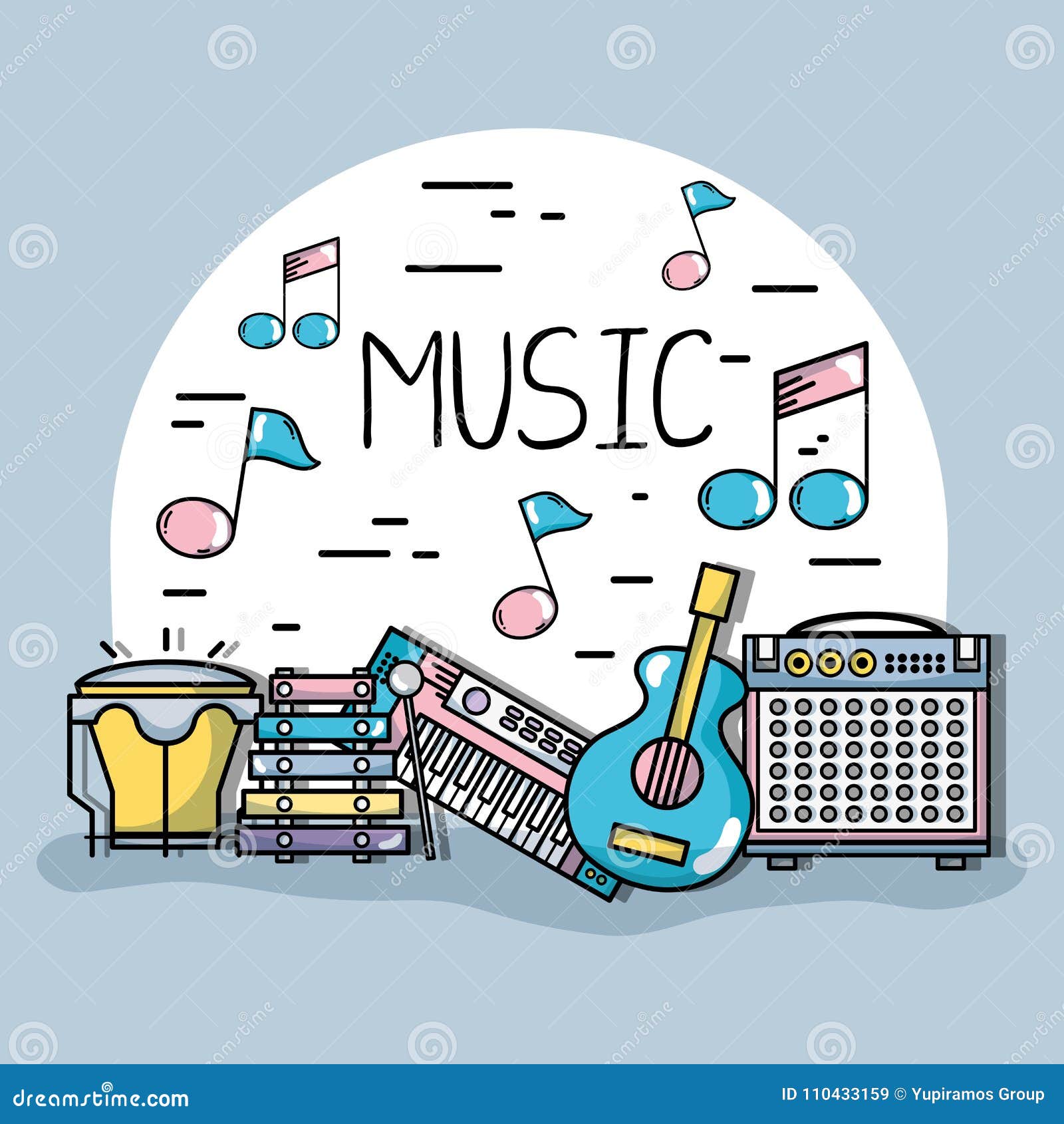 Elementos Da Música Para Jogar O Ritmo Da Harmonia Ilustração do Vetor -  Ilustração de creatividade, vetor: 110433055