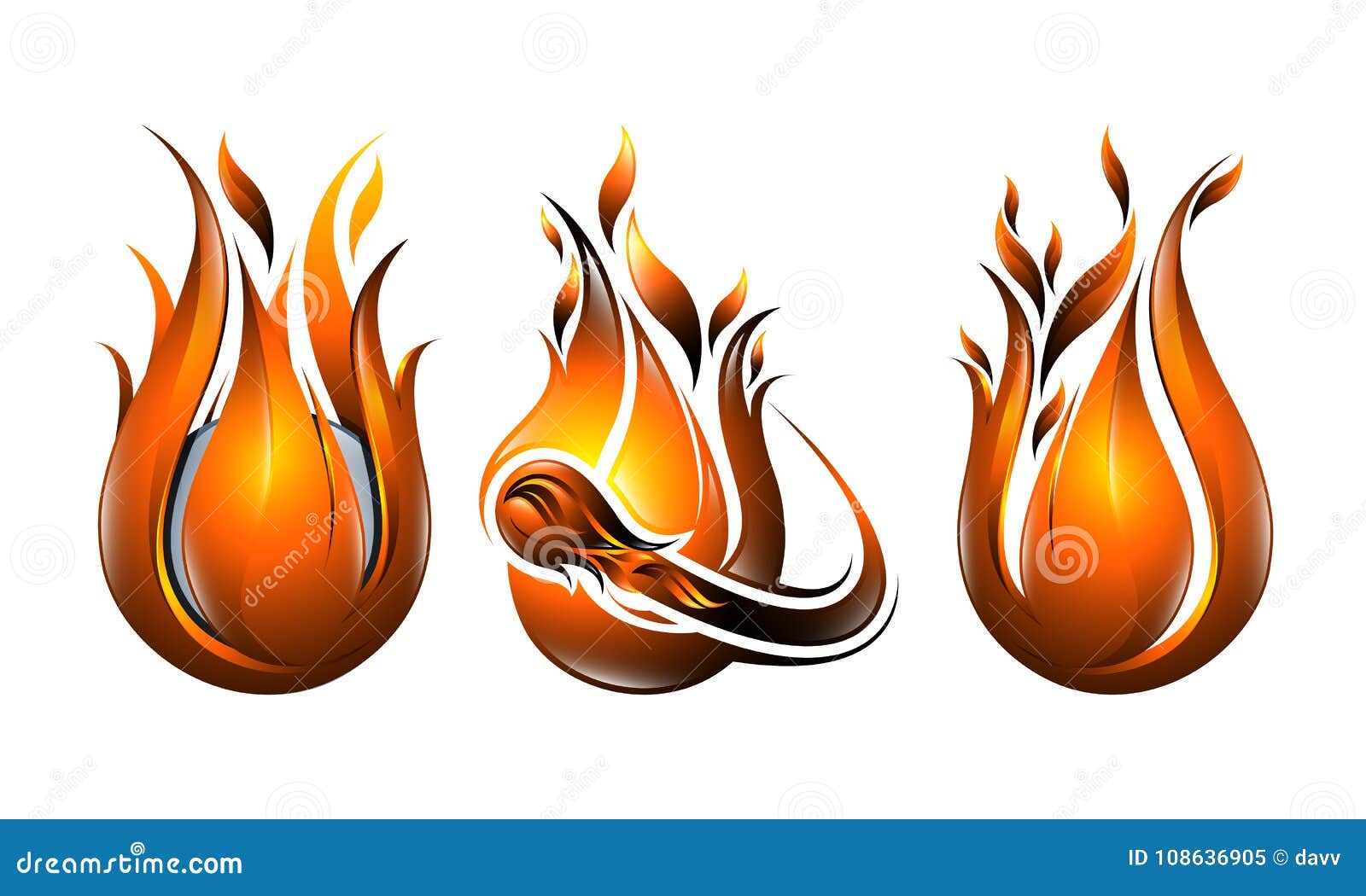 Design De Logotipo De Bola De Fogo