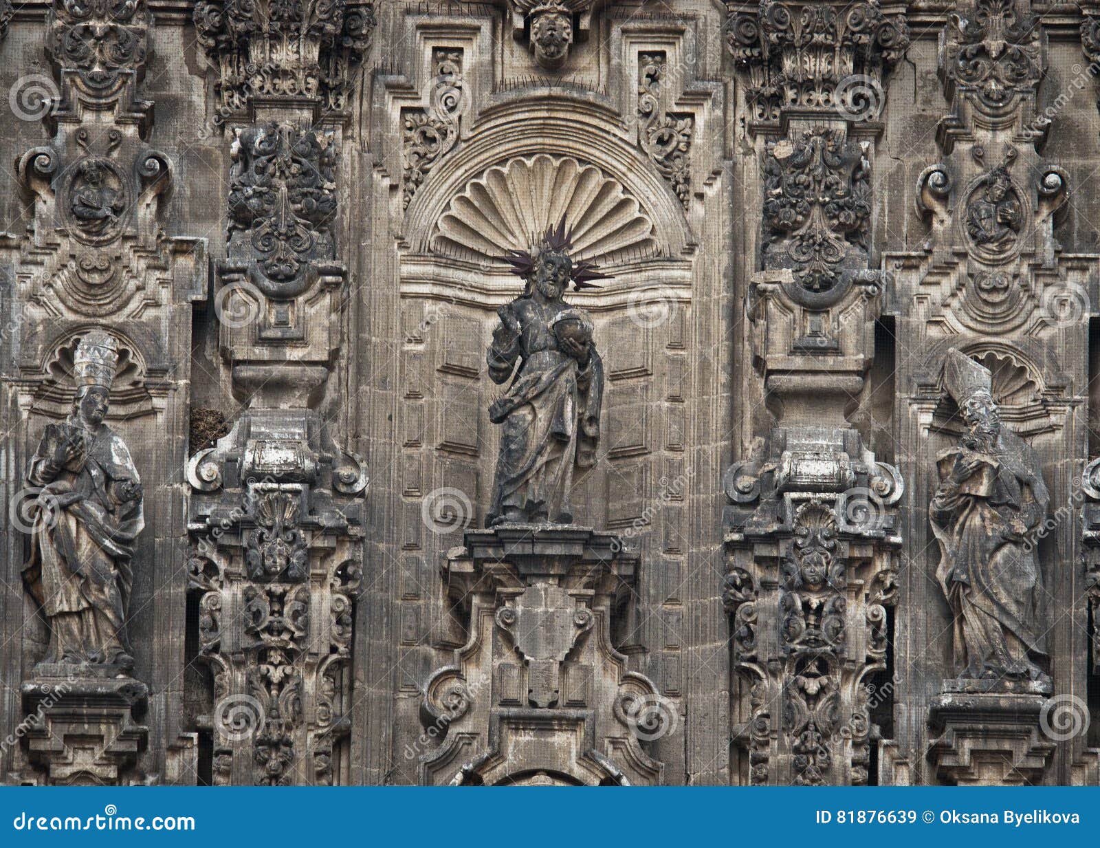 s of cathedral on zocalo, mexico city