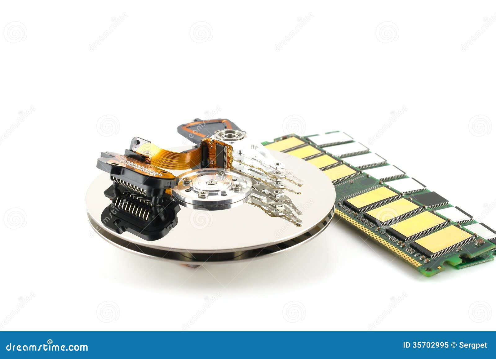 Elements of hard drive stock image. Image of technology 35702995