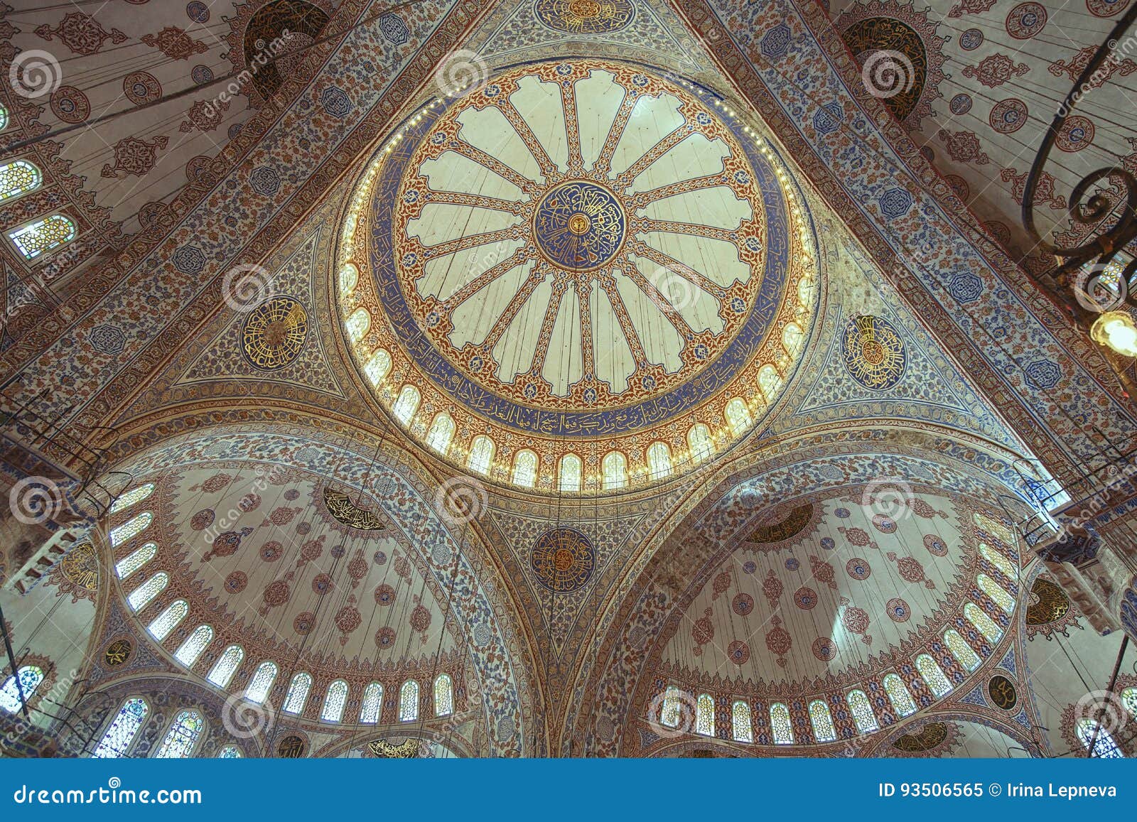 Elements Of Interior Decoration Of The Blue Mosque Editorial