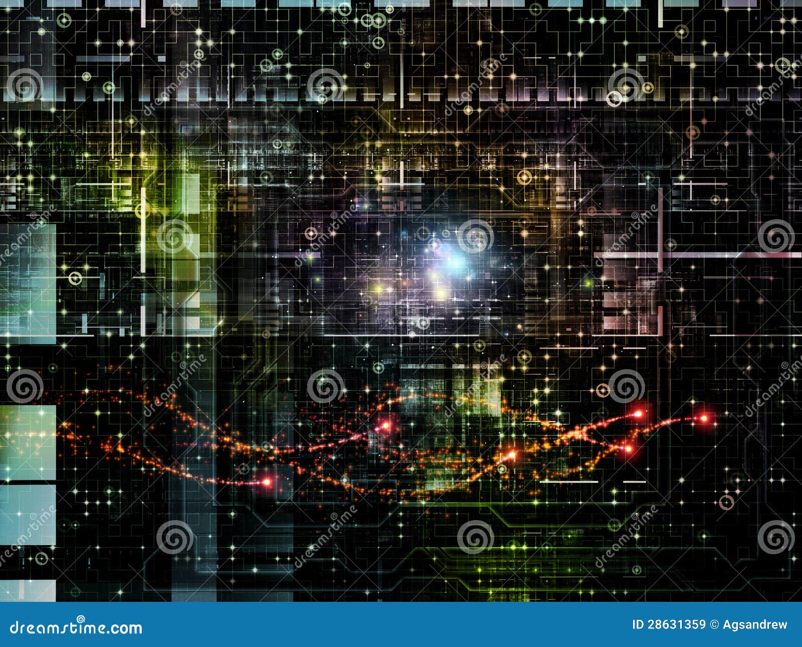 Elements of Network stock illustration. Illustration of science 28631359