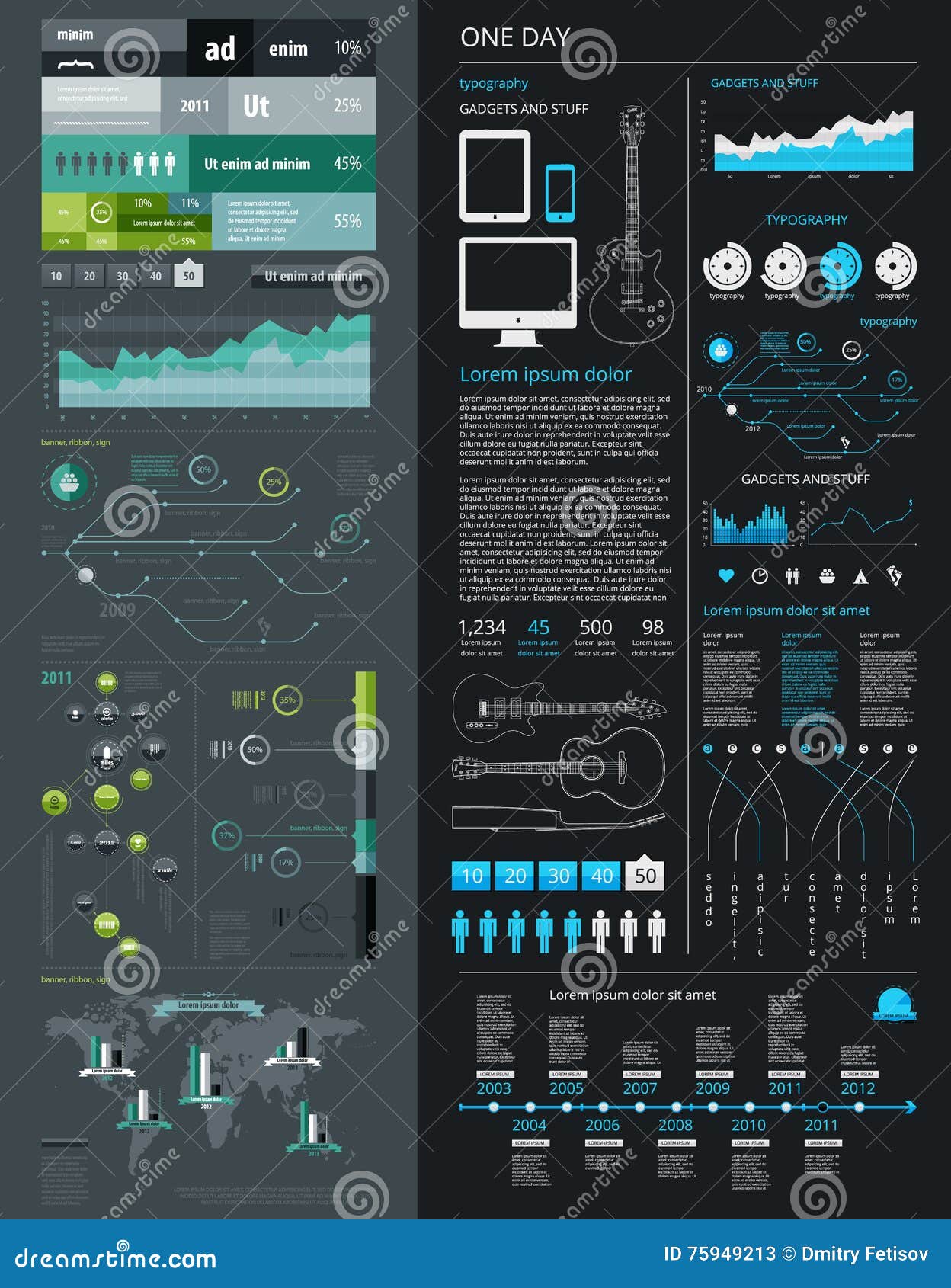 Elements of User Interface for Web Design Stock Vector - Illustration