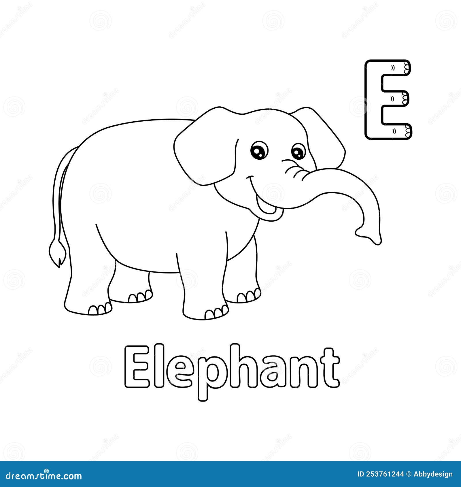 Elephant Alphabet RoyaltyFree Cartoon 41397026