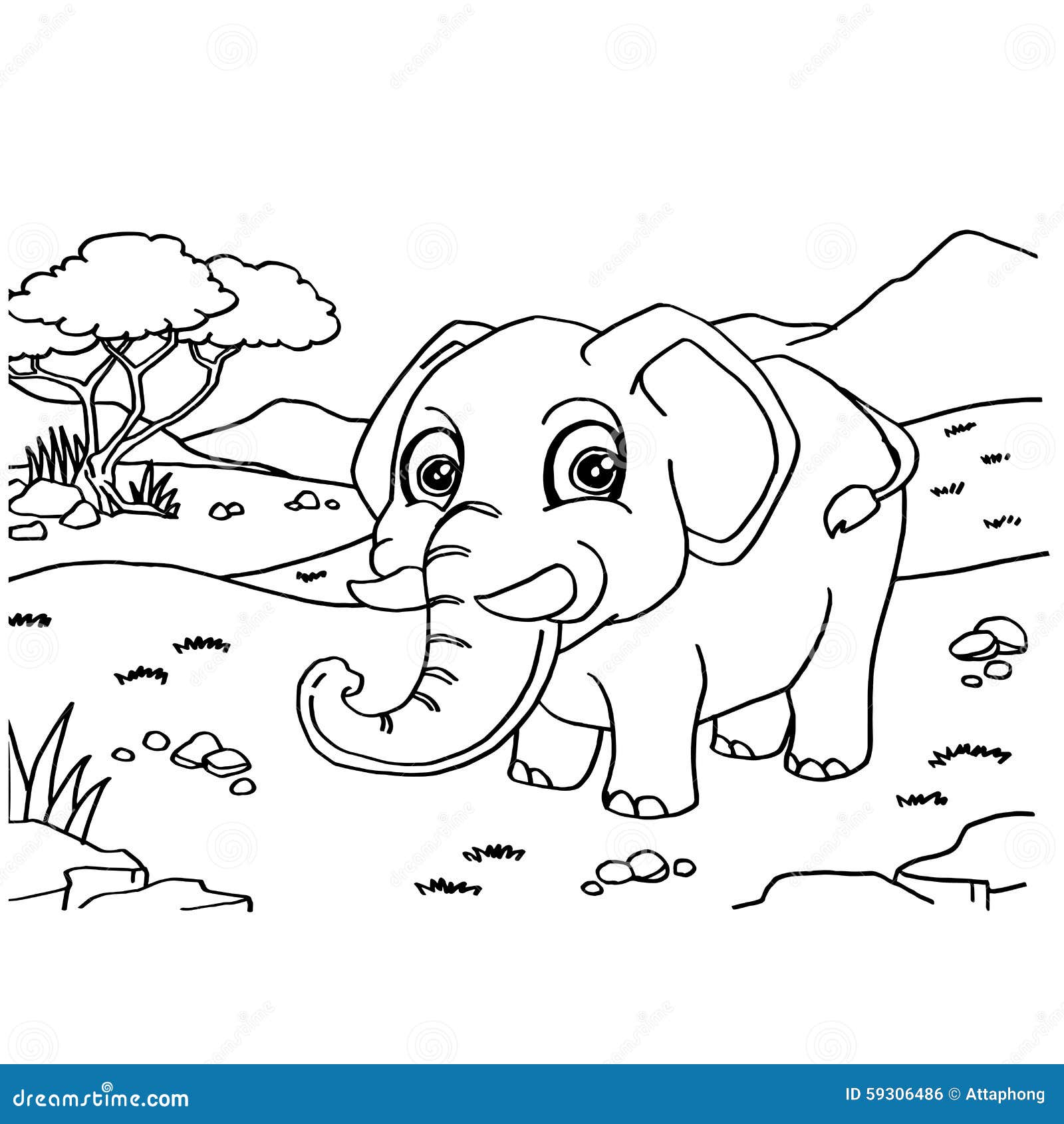 Download Elephant Coloring Pages Vector Stock Vector - Illustration ...