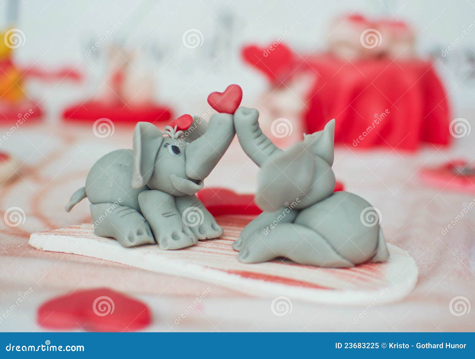 Elephant couple stock image. Image of frosting, love 23683225