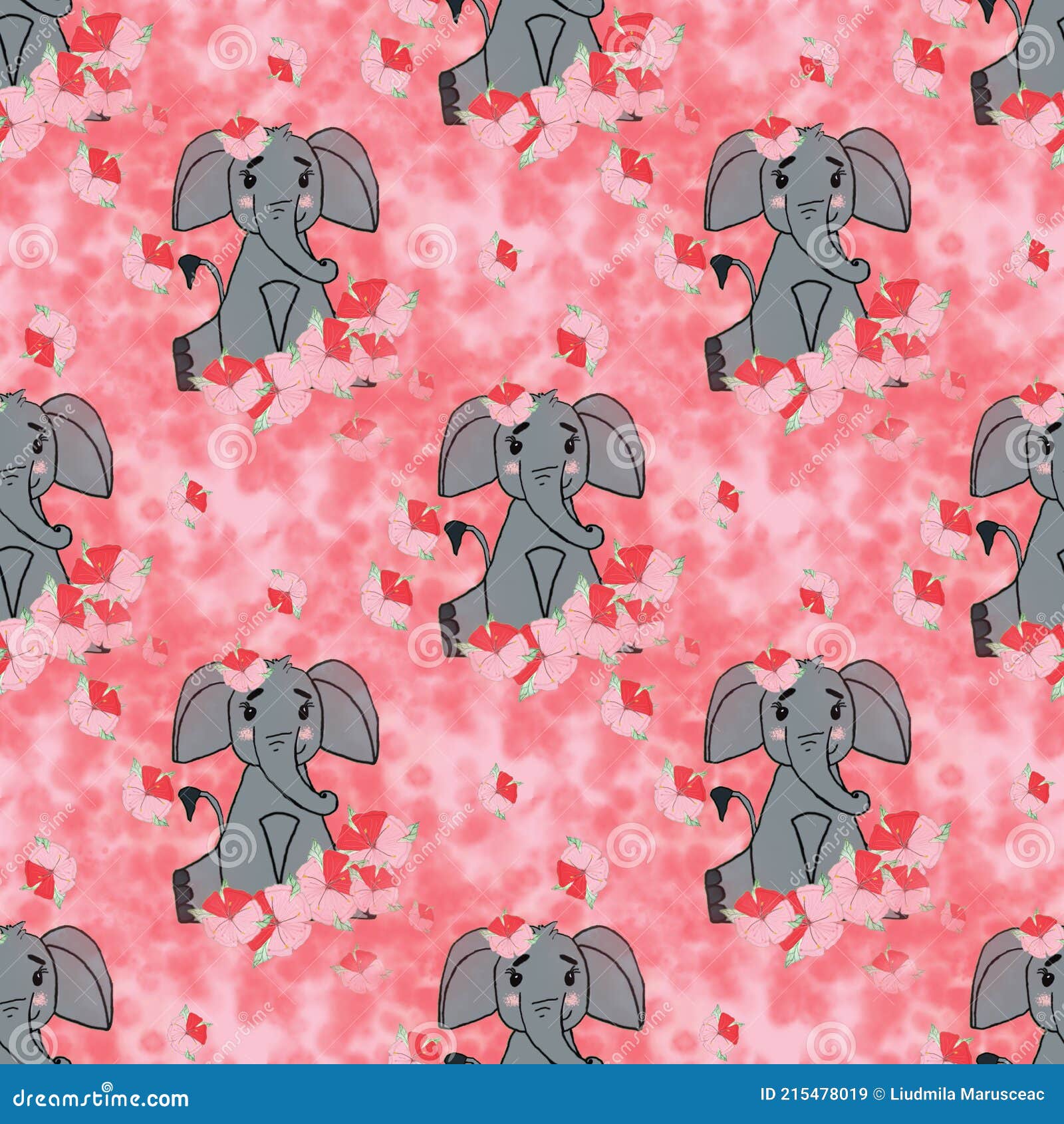 Elephant, Digital Paper, Stars, Star Background, Animals, Pink Background  Stock Illustration - Illustration of design, elephant: 215478019