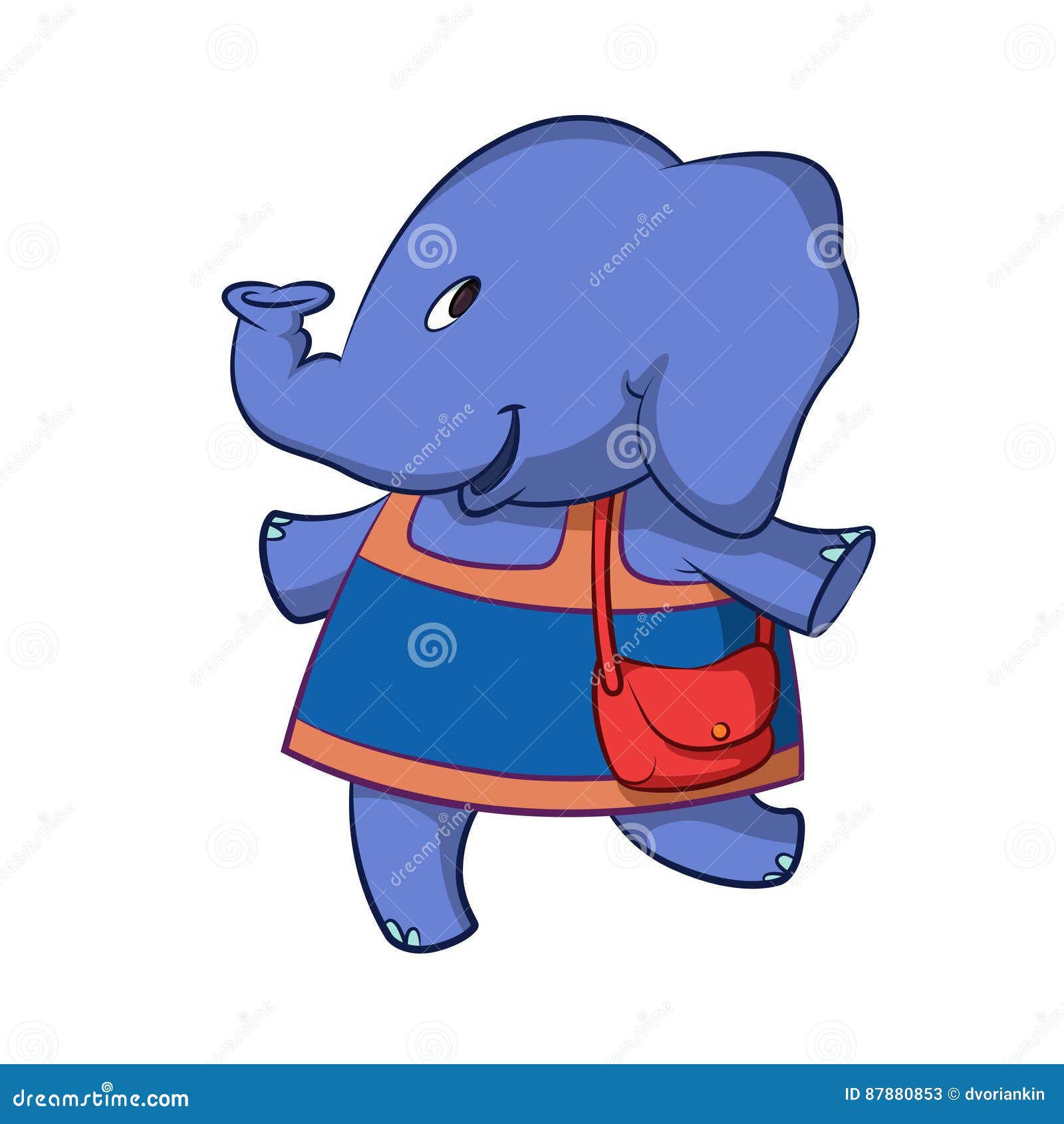 Elephant in dress stock vector ...