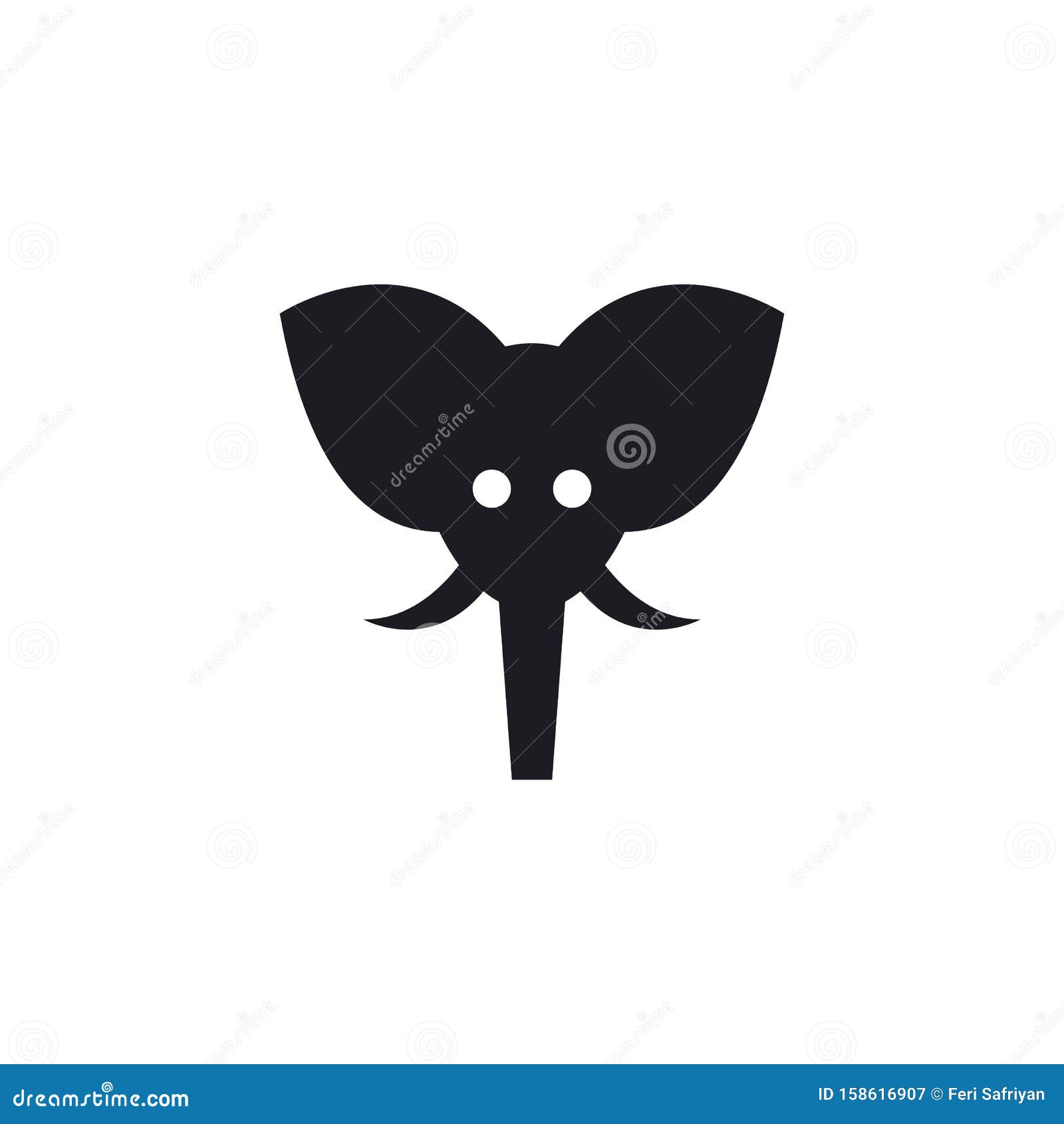 Elephant logo template stock illustration. Illustration of environment -  158616907